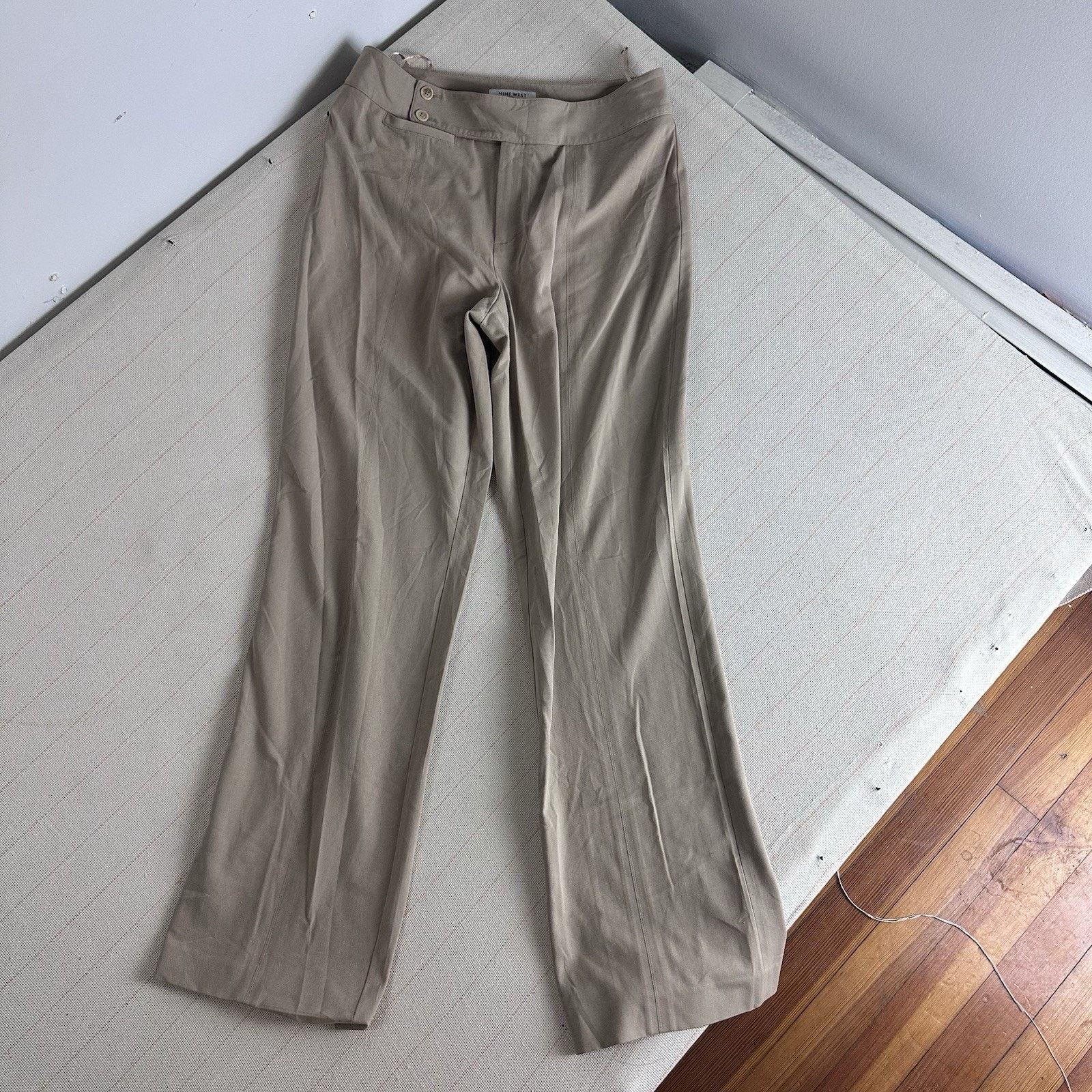 Nine West Nine West Dress Pants High Rise Khaki Slash Pockets Straight Size 30" / US 8 / IT 44 - 4 Thumbnail