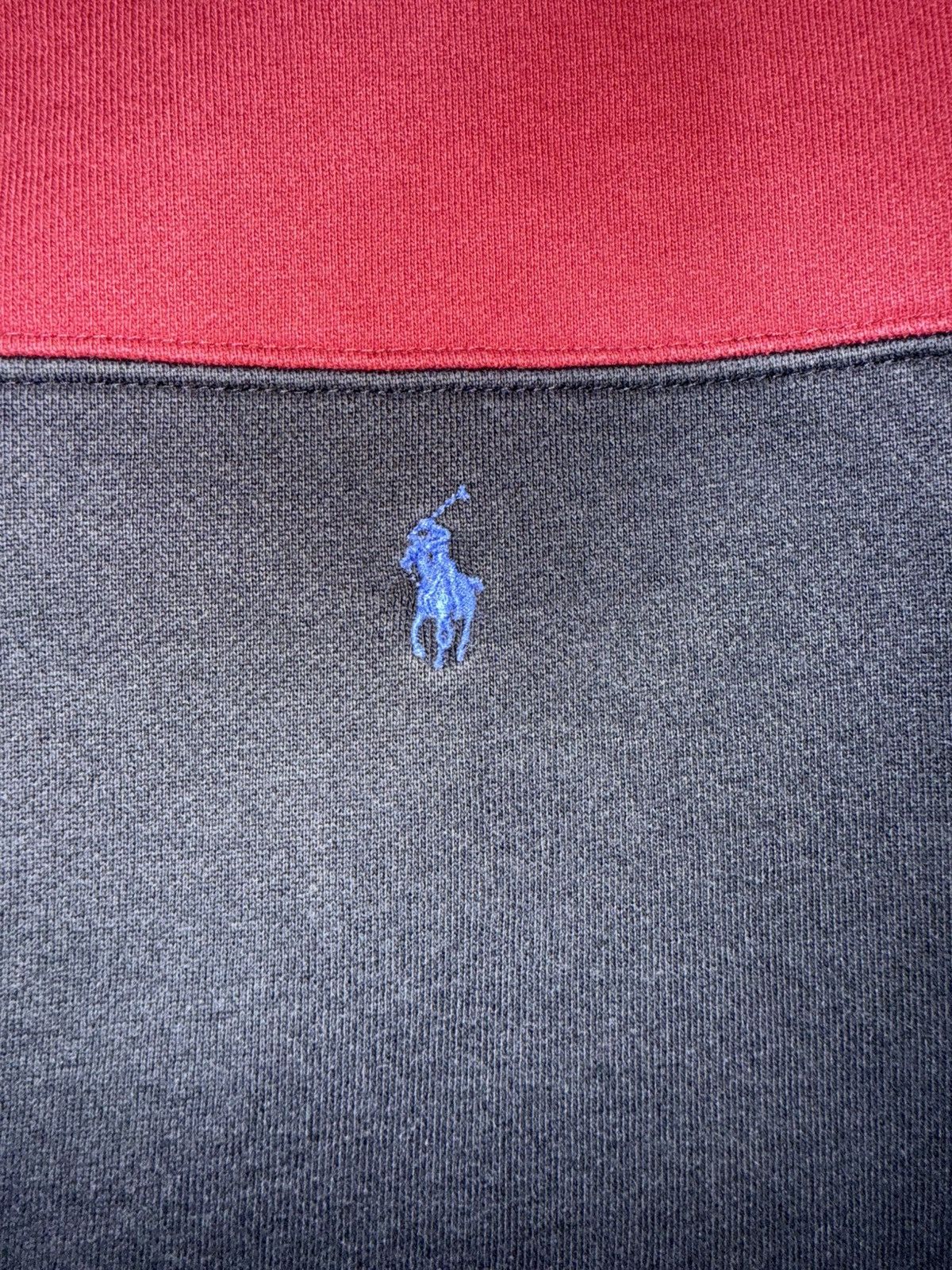 Polo Ralph Lauren Vintage Polo Ralph Lauren Fleece Rugby Shirt Maroon & Black Size US M / EU 48-50 / 2 - 3 Thumbnail