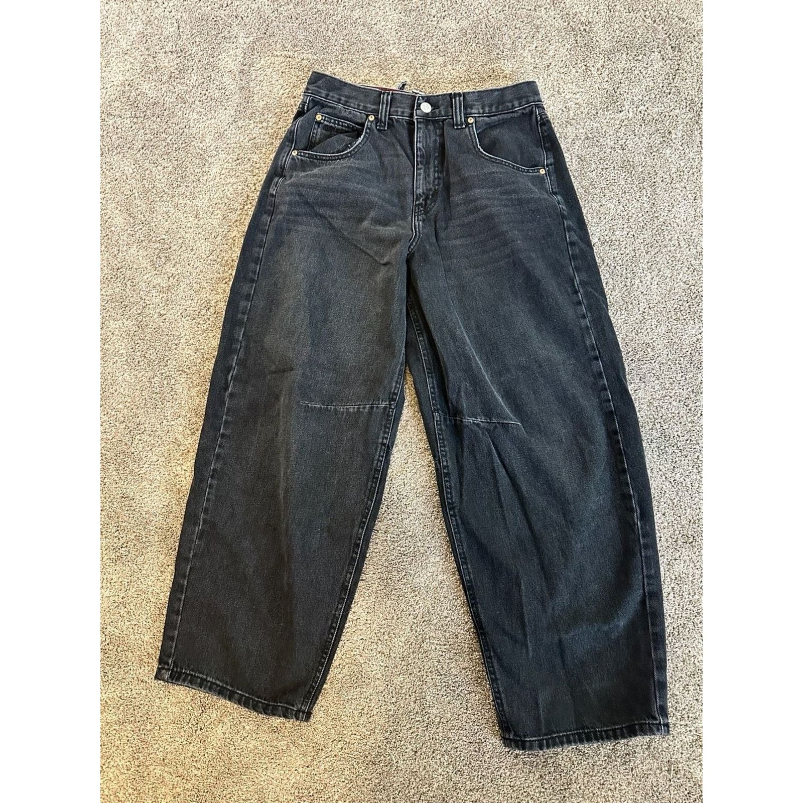 Bdg BDG Urban Outfitters Baggy Wide Barrel Leg Jeans Black 31W Size 31" - 1 Thumbnail