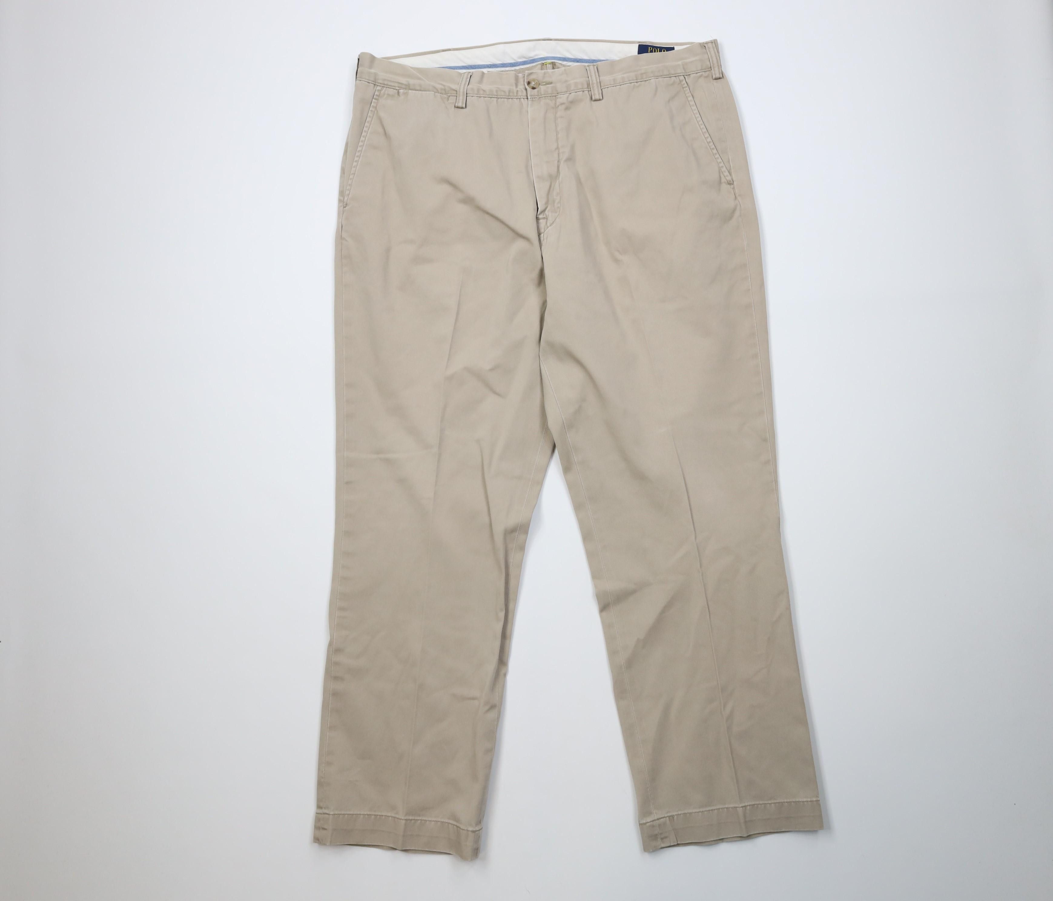Polo Ralph Lauren Vintage Y2K Ralph Lauren Wide Leg Chino Pants Cotton Beige Size US 40 / EU 56 - 1 Thumbnail