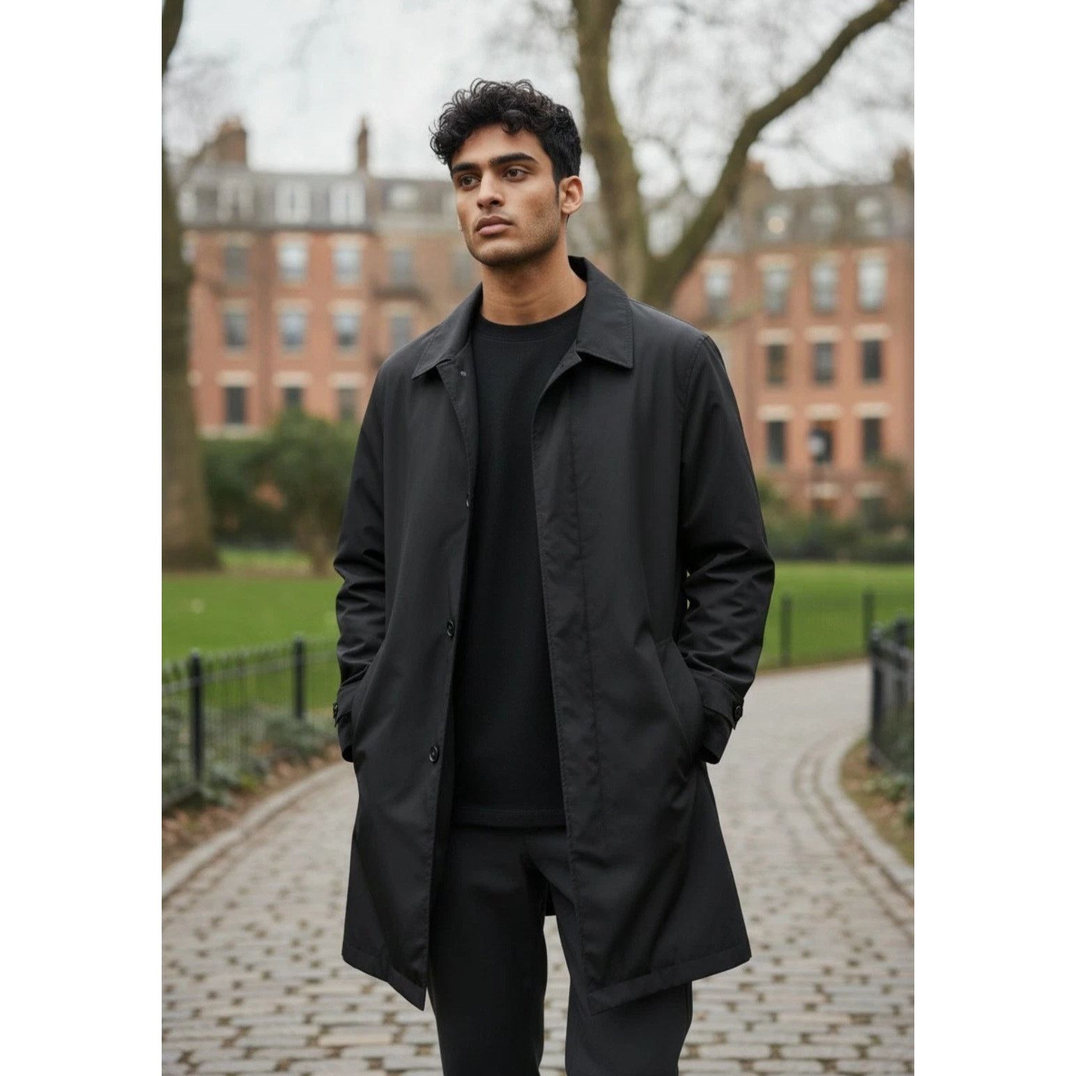 Tom James Tom James MidLength Raincoat Removable Quilted Liner Black Size US XXL / EU 58 / 5 - 2 Thumbnail