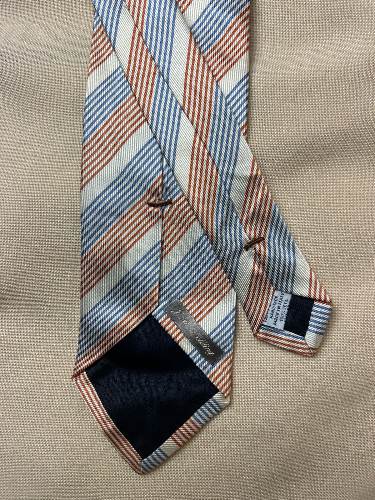 Other J. D. Fielding white colour striped Silk Mens Tie Size ONE SIZE - 3 Thumbnail
