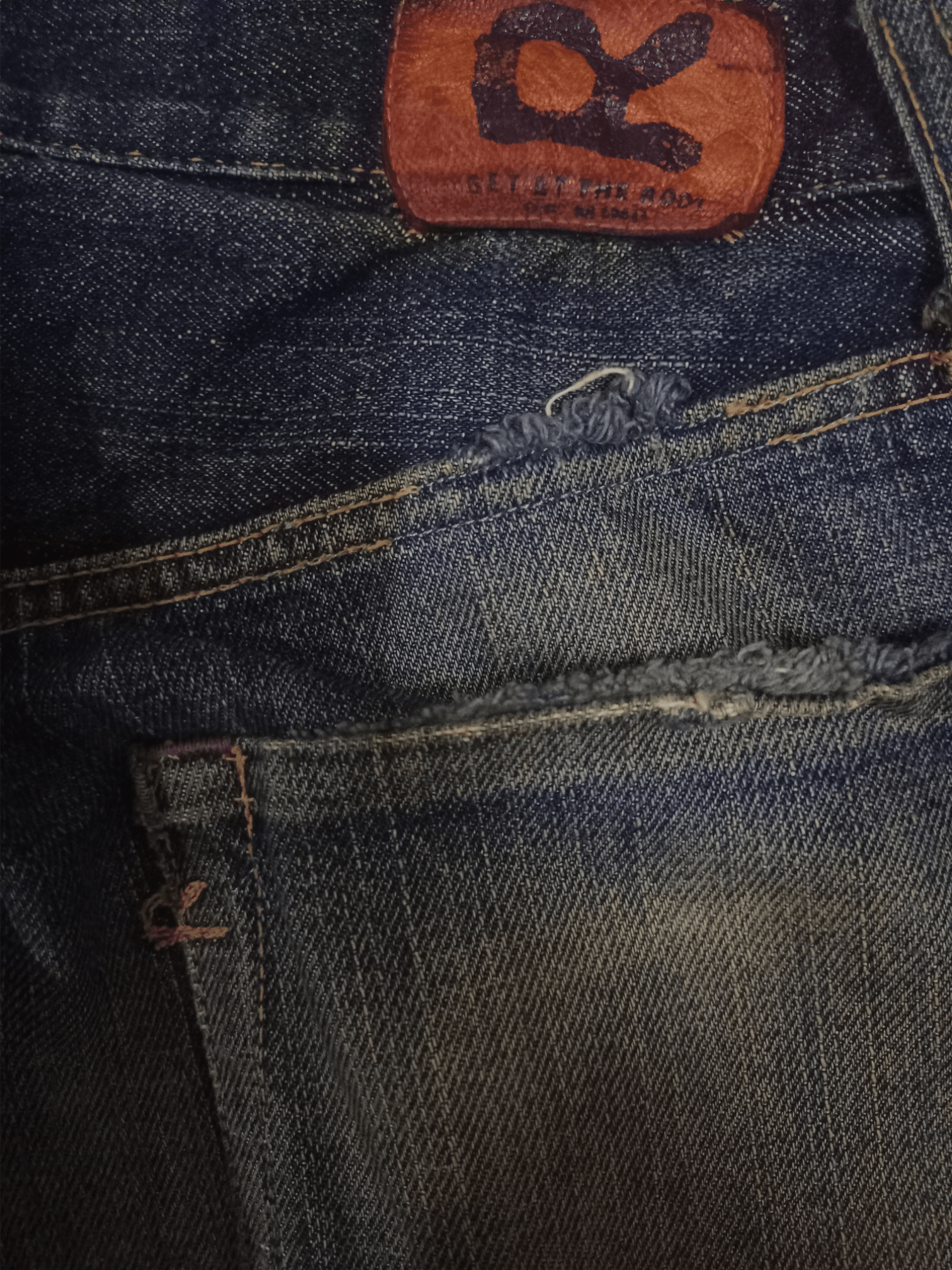 45rpm Vintage Japanese 45RPM Studio Mud Wash Distress Loose Jeans Size US 26 / EU 42 - 9 Thumbnail
