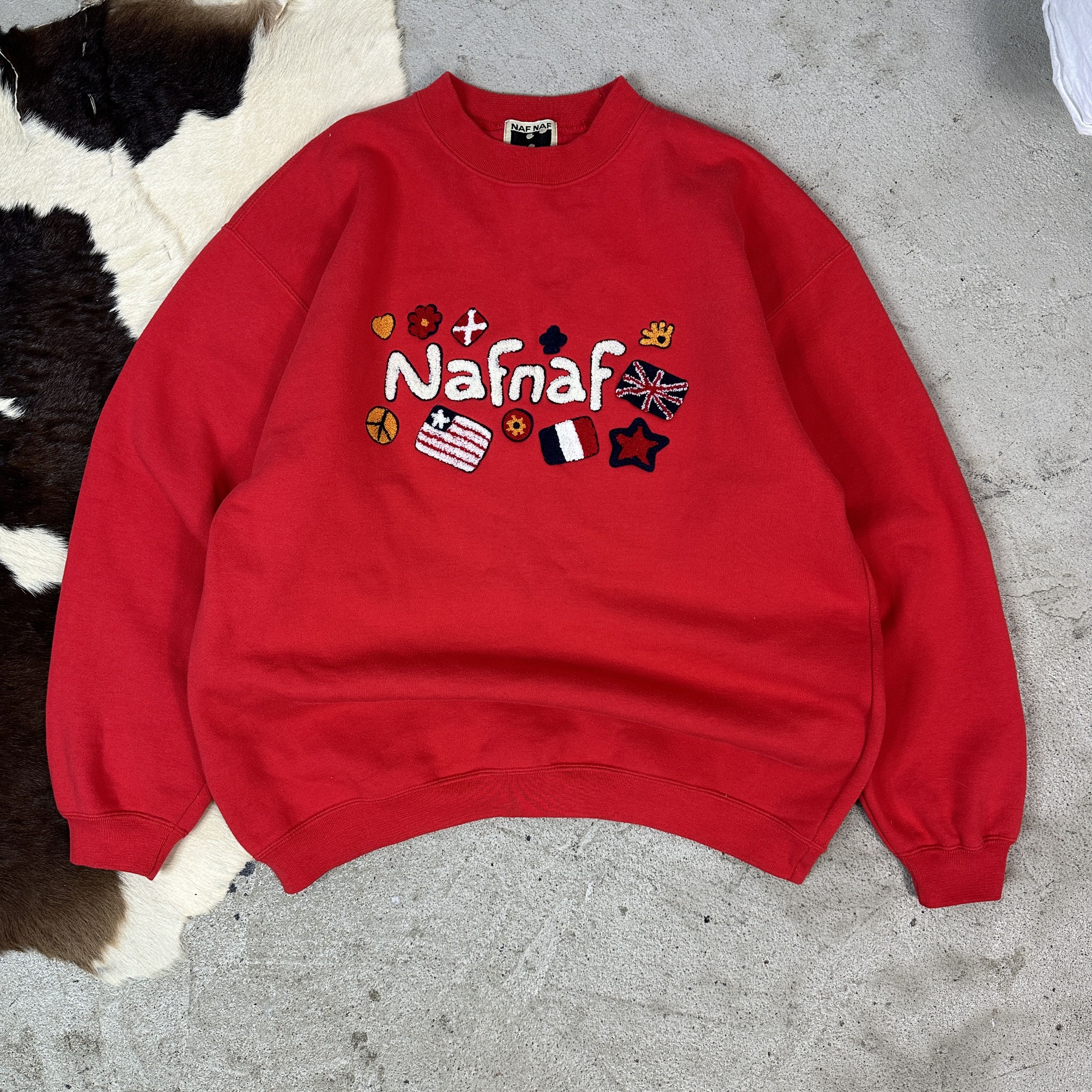 Vintage Vintage Naf Naf 90s Sweatshirt Size US XL / EU 56 / 4 - 2 Thumbnail