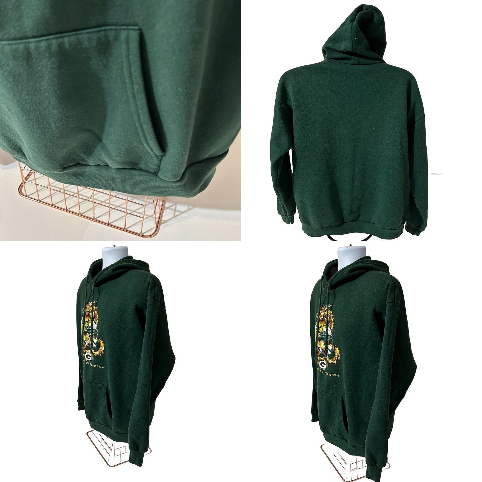 NFL Vintage Green Bay Packers Sweatshirt Hoodie Pullover Men Large NFL Tag Size US L / EU 52-54 / 3 - 8 Thumbnail