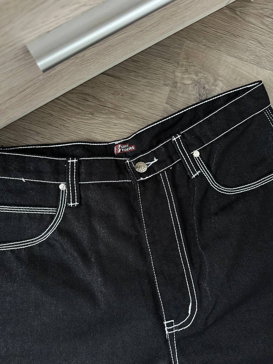 Japanese Brand × Vintage Vintage Japanese Ruff Ryders Baggy Black Pants Size US 34 / EU 50 - 9 Thumbnail