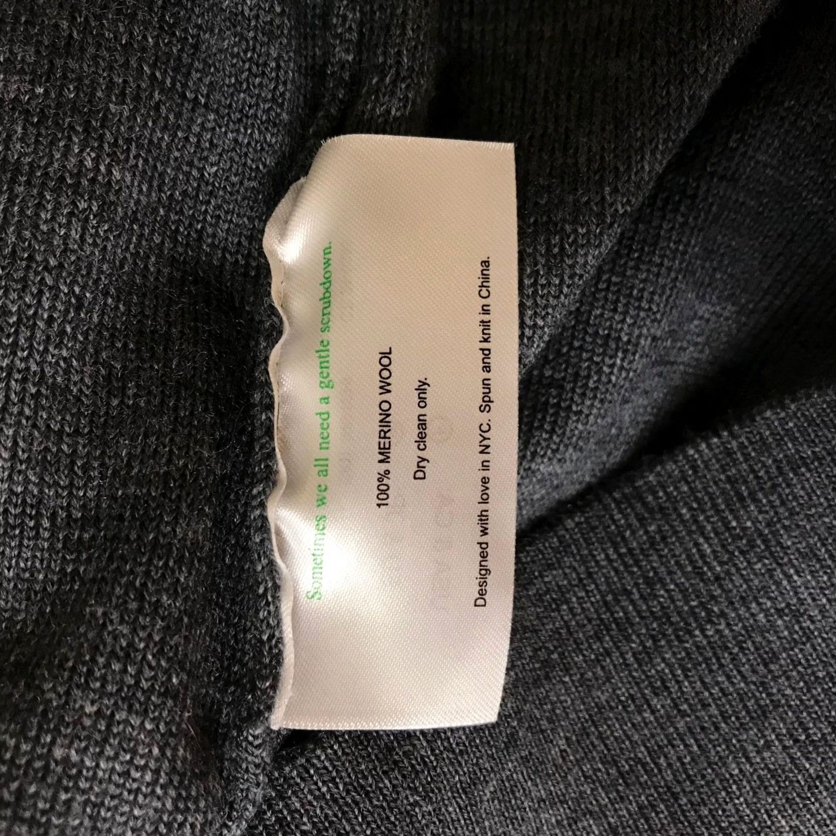 M.M.LaFleur M.M.LaFleur Charcoal Grey 100% Merino Wool Pinstripe Crewneck Sweater Mens M Size US M / EU 48-50 / 2 - 8 Thumbnail