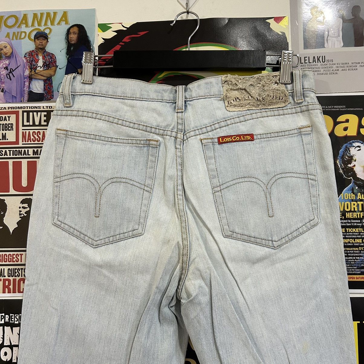 Designer Vintage Lois Co.Ltd. Washed Blue Spain Brand Denim Size US 31 - 14 Thumbnail