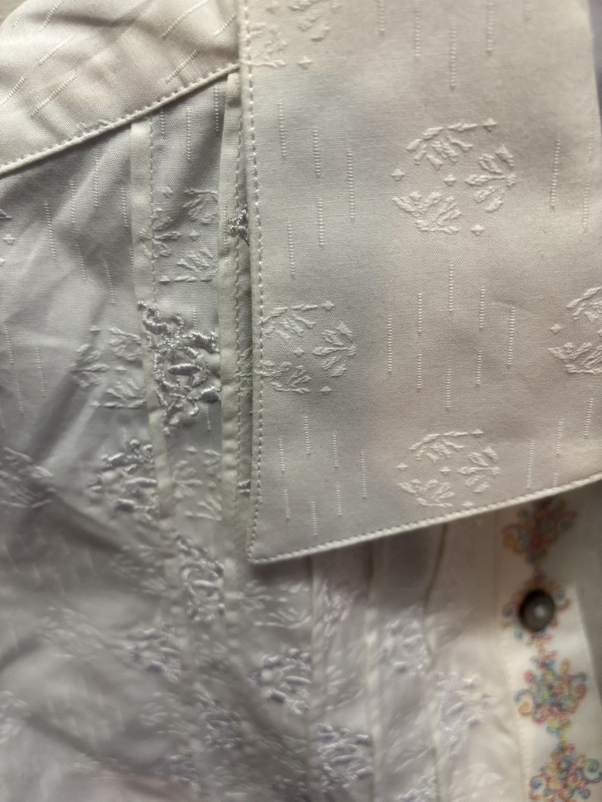 Robert Graham Robert Graham Men's White Embroidered Button Down Shirt (XL) Size US XL / EU 56 / 4 - 4 Thumbnail