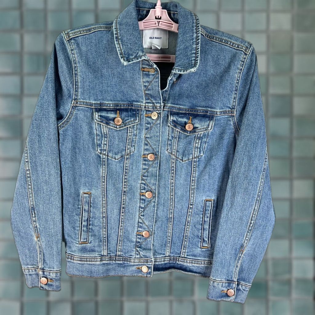 Old Navy Old Navy Denim Jean Jacket Women’s S Small Dark Blue Denim Jacket Short Sleeve Long Sleeve Casual 90s Western Basic Jacket Womens Size 28" / US 6 / IT 42 - 1 Thumbnail