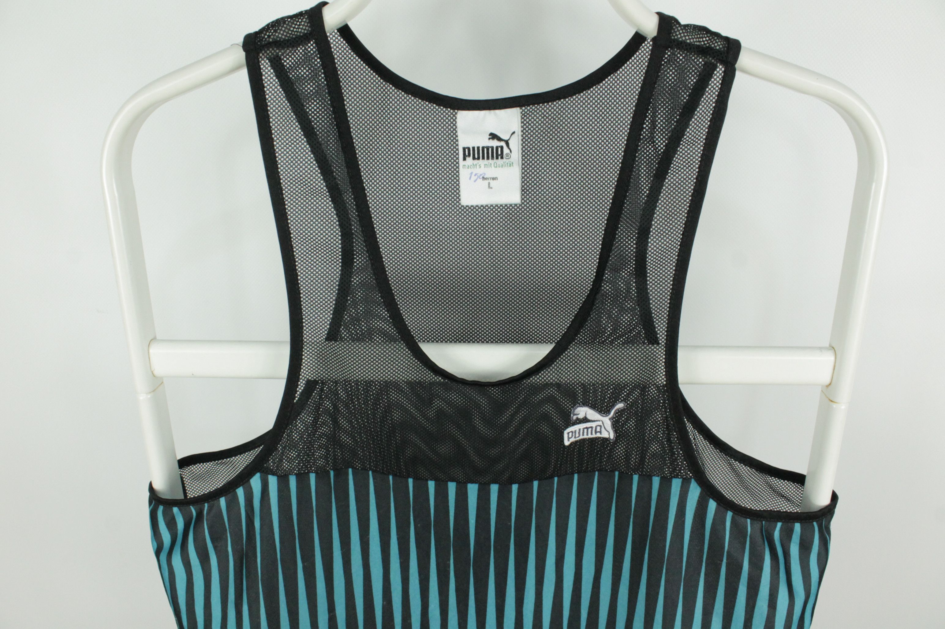 Puma Vintage 80s PUMA Mesh Tank Top Made in W-Germany Size US L / EU 52-54 / 3 - 2 Thumbnail