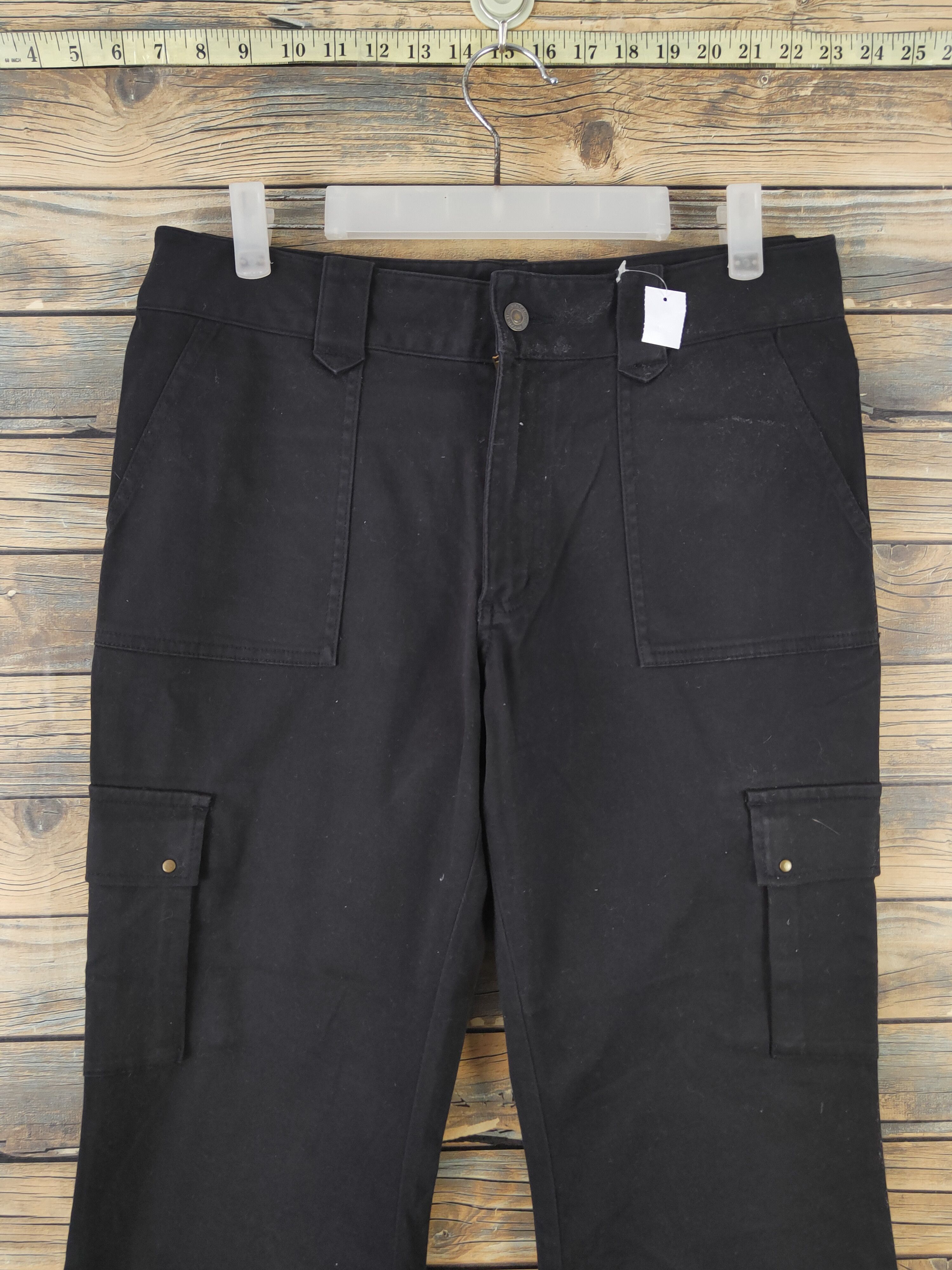 Japanese Brand DL Japanese Brand Black Multipocket Cargo Pants #2101 Size 29" - 2 Thumbnail