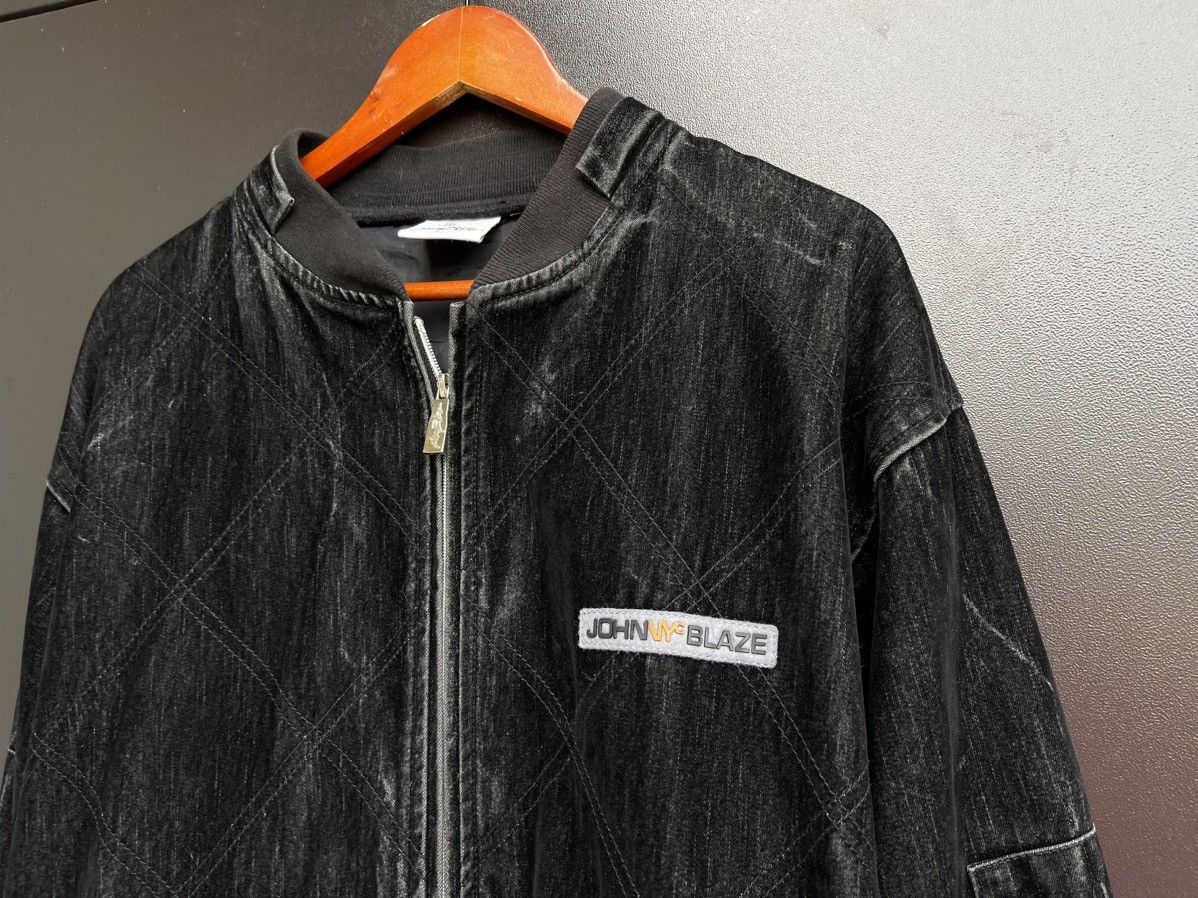 Pelle Pelle Johnny Blaze Denim Jacket Black Washed Vintage Faded Style Size US L / EU 52-54 / 3 - 3 Thumbnail