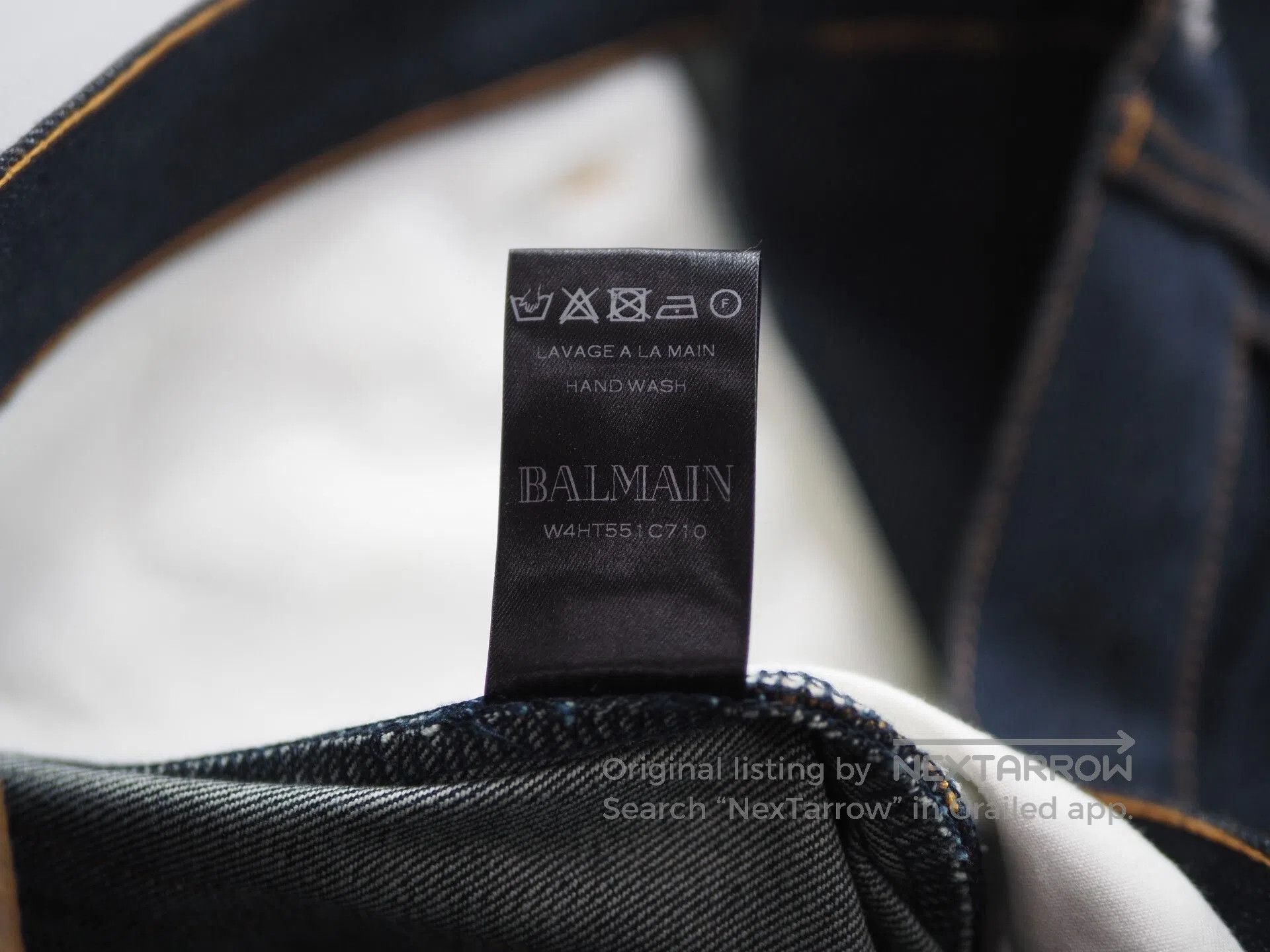Balmain balmain dark blue knee panel denim pants. Size US 29 - 6 Thumbnail