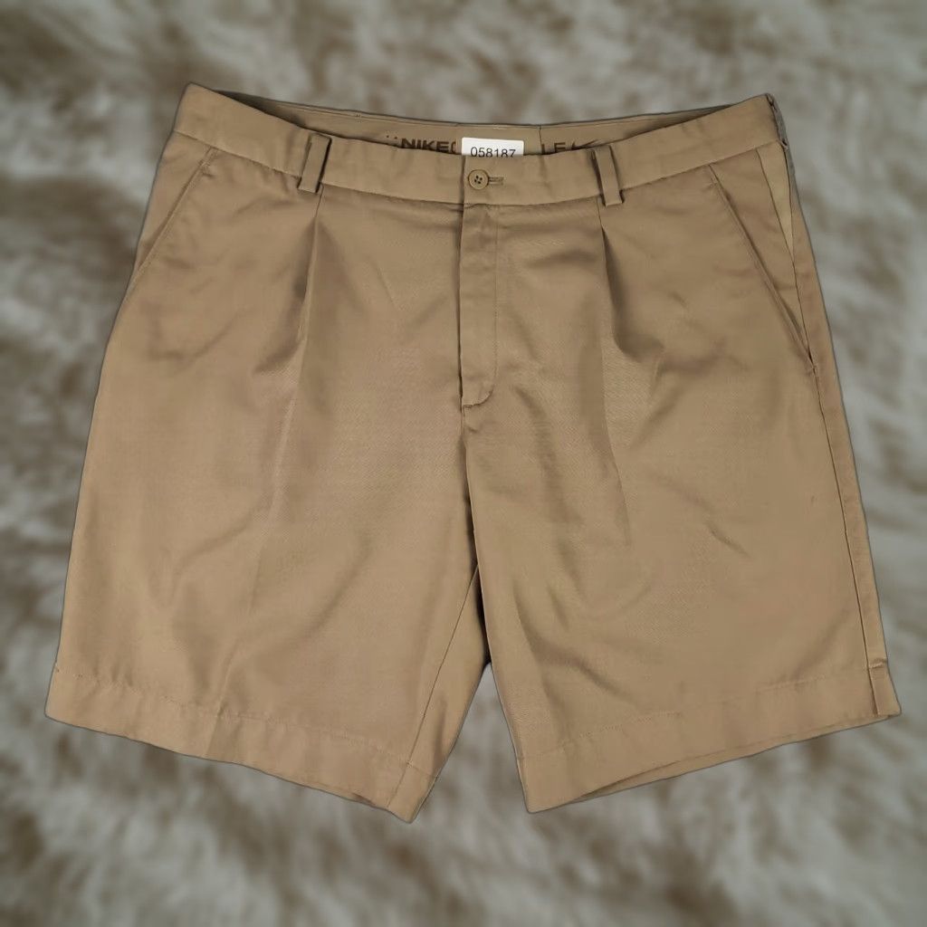 Nike Nike Shorts Mens Size 38 Brown Golf Dri Fit Casual Pleated Chino * Size US 38 / EU 54 - 1 Thumbnail