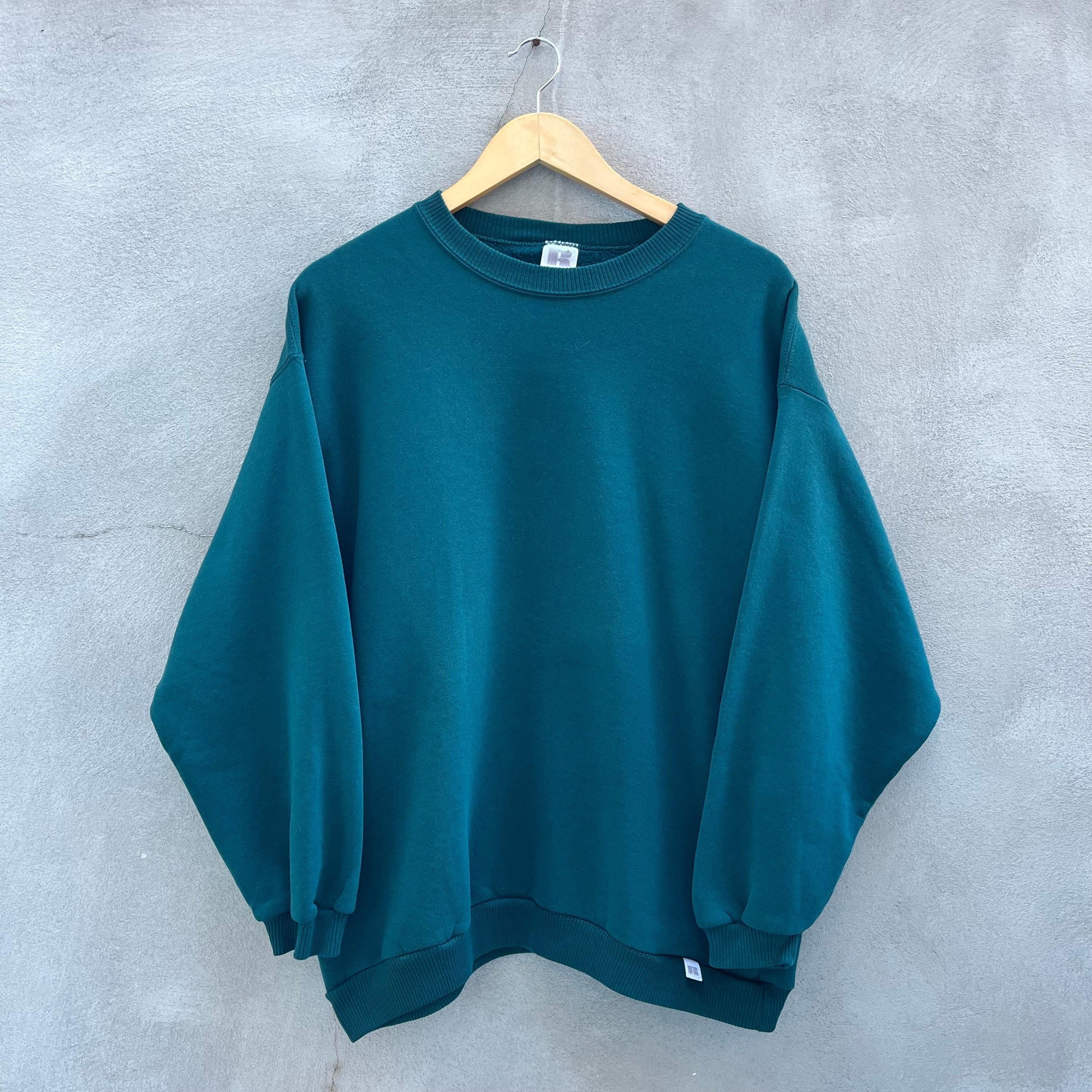 Russell Athletic × Vintage 90's Vintage Russell Athletic Green Crewneck Sweatshirt Size US L / EU 52-54 / 3 - 1 Thumbnail