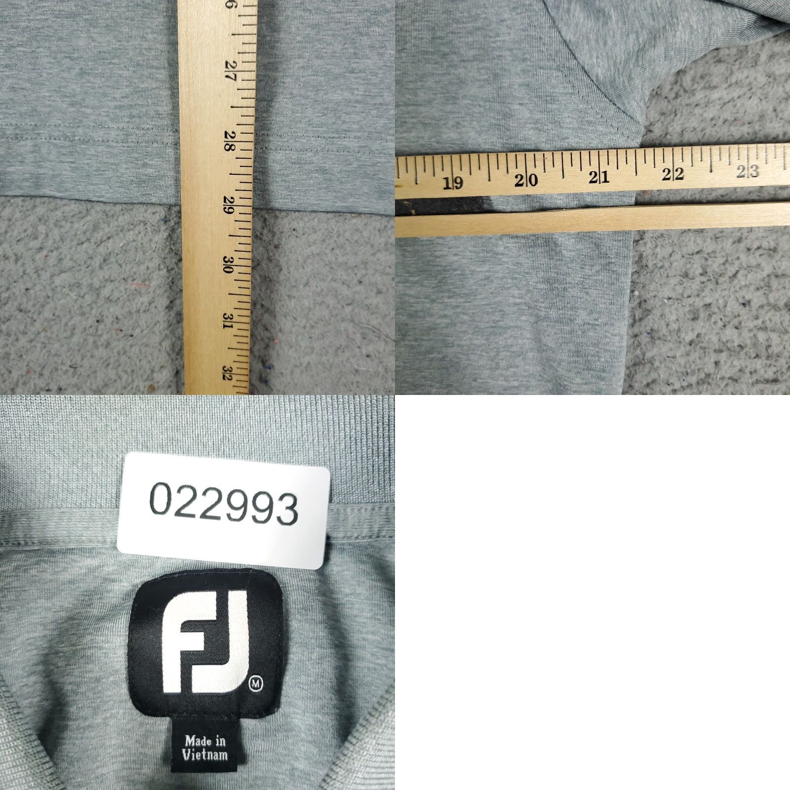 Footjoy FJ FootJoy Polo Shirt Mens Medium Gray Golf Casual Short Sleeve STAINED Size US M / EU 48-50 / 2 - 8 Thumbnail