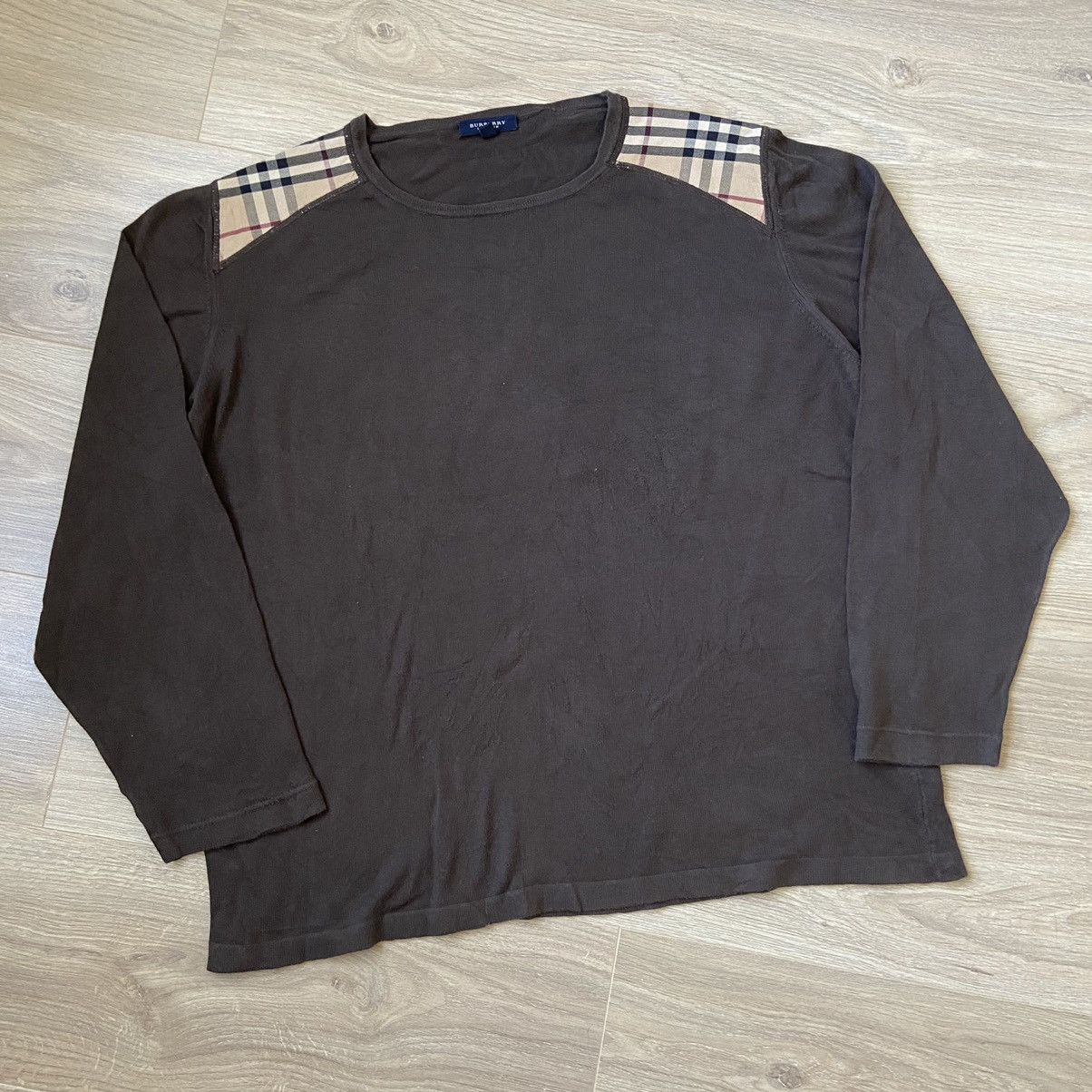 Burberry × Burberry Prorsum Burberry Nova Check Vintage Sweater Size US L / EU 52-54 / 3 - 1 Thumbnail
