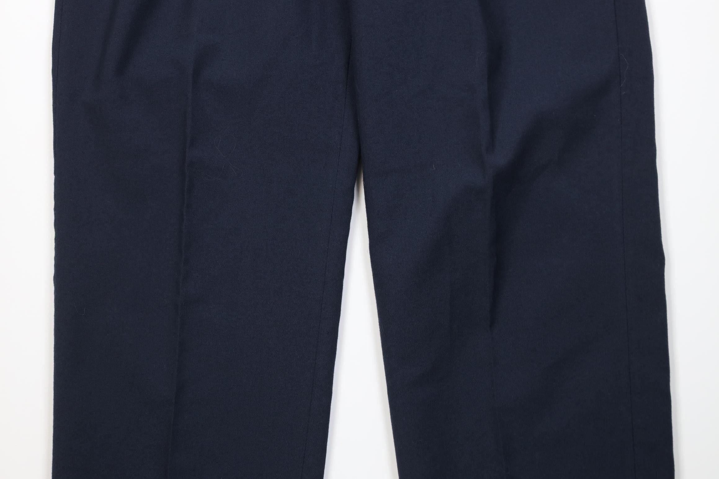 Vintage Vintage 90s Streetwear Knit Wide Leg Chino Pants Navy Blue Size US 36 / EU 52 - 3 Thumbnail