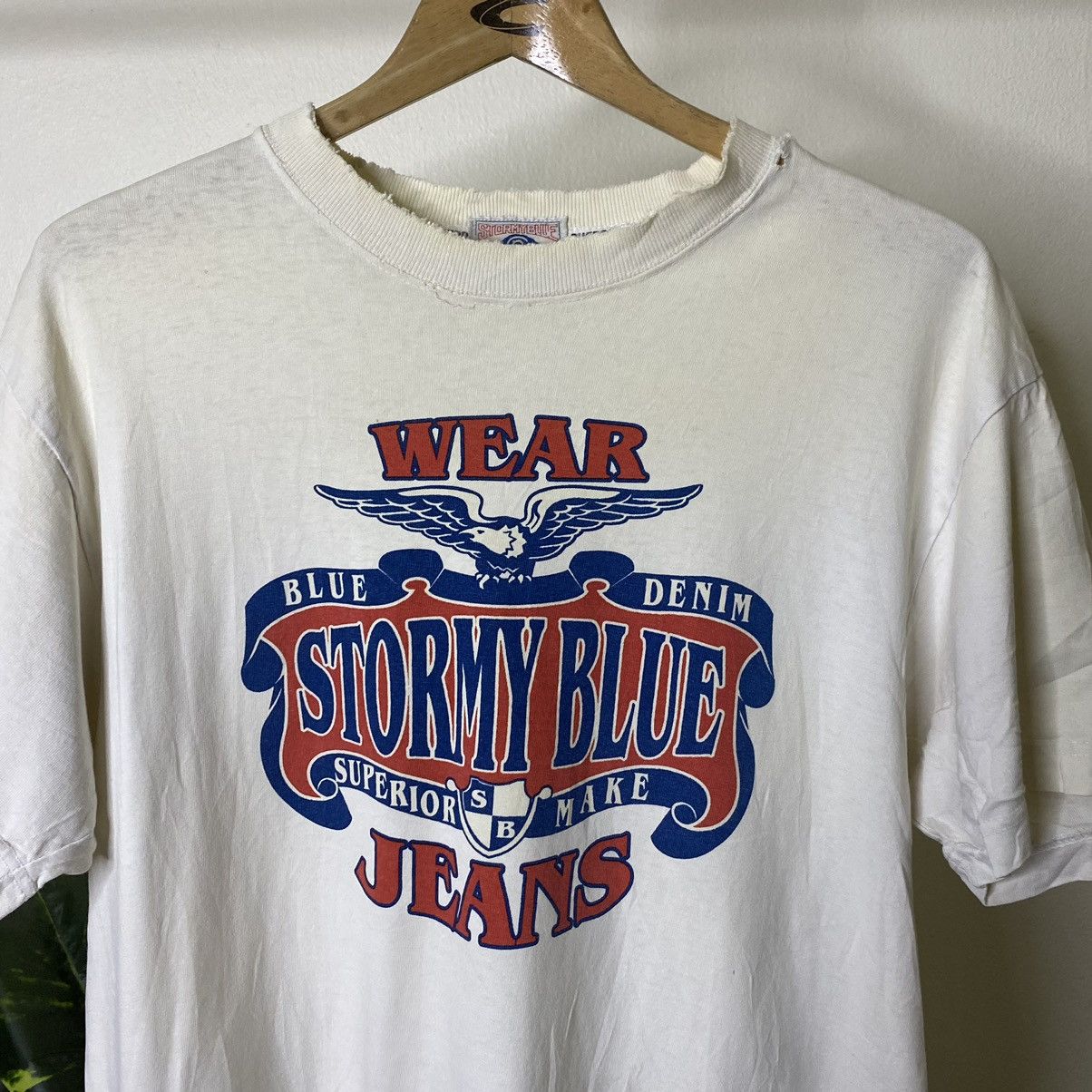Japanese Brand × Pherrow's Stormy Blue By Pherrrows Distressed Tee Size US L / EU 52-54 / 3 - 2 Thumbnail