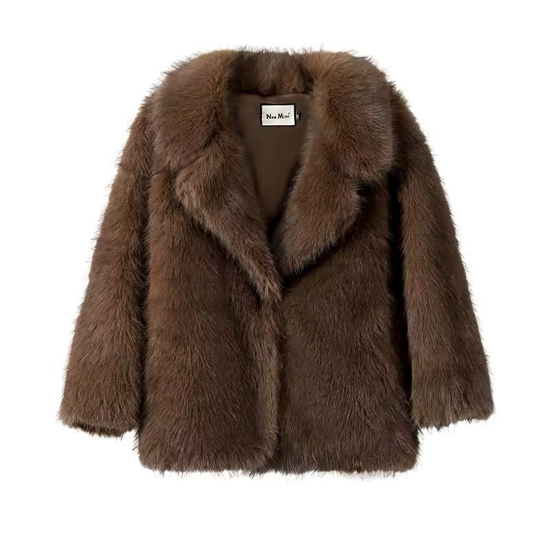 Designer × Vintage Warm Winter Fluffy Oversized Faux Fur Coat Jacket Size L / US 10 / IT 46 - 11 Thumbnail