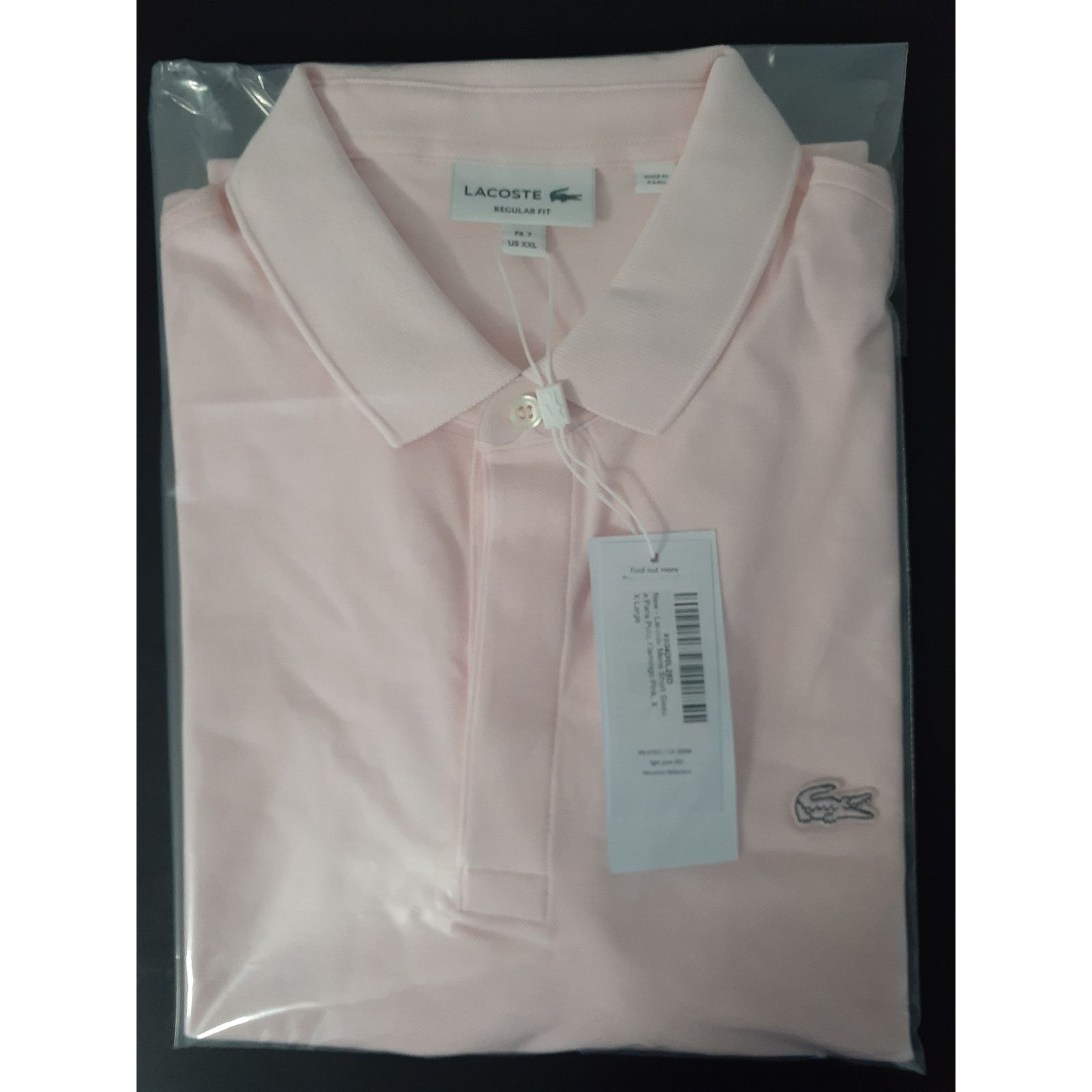 Lacoste Lacoste Mens Short Sleeve Paris Polo, Flamingo Pink 2XL Size US XXL / EU 58 / 5 - 2 Thumbnail