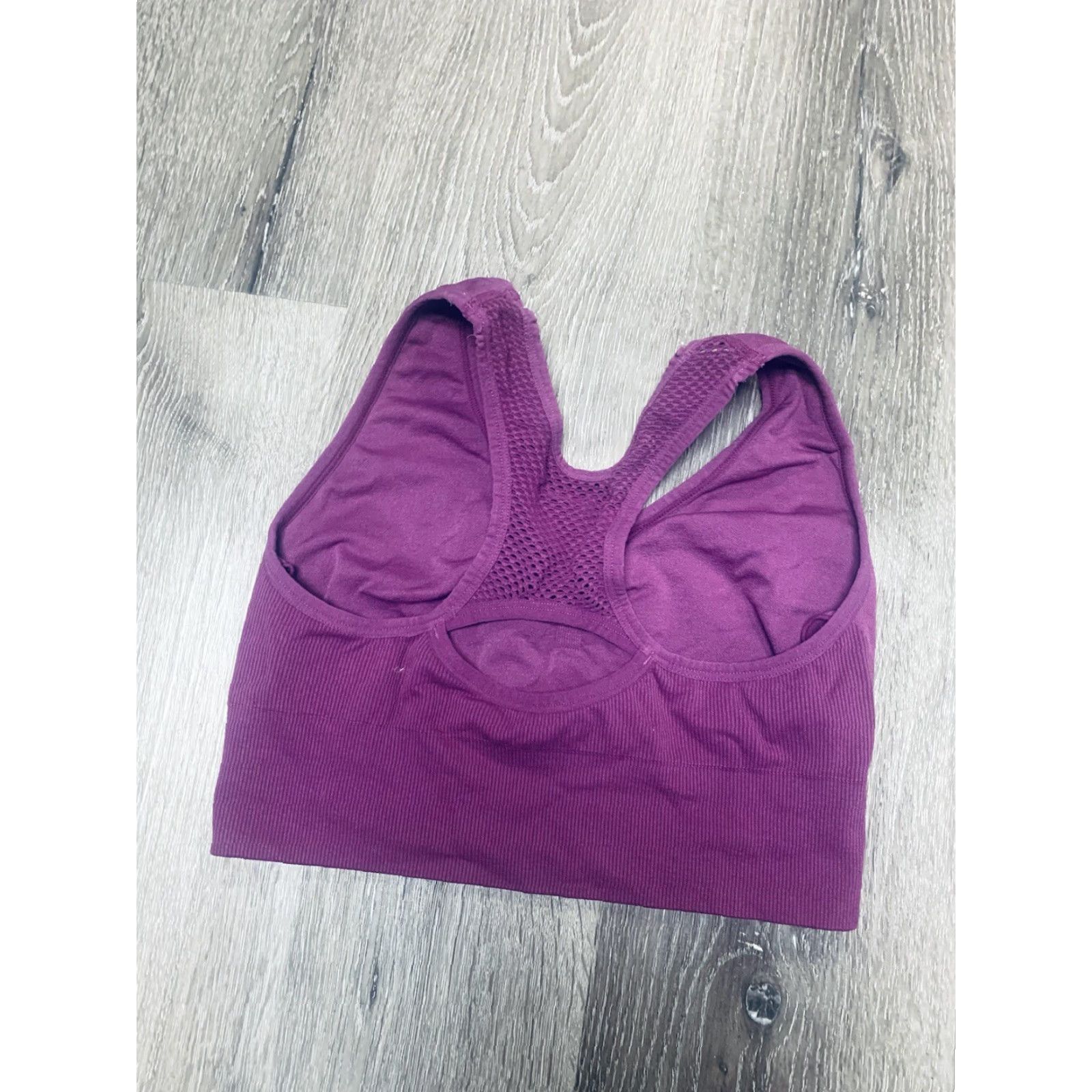 Eddie Bauer VINTAGE Eddie Bauer Performance Bra Large Sports Bra Ribbed Purple Ladies Medium Support Medium Purple Basketball CrossFit Gym & Training Womens Bra Size ONE SIZE - 4 Thumbnail