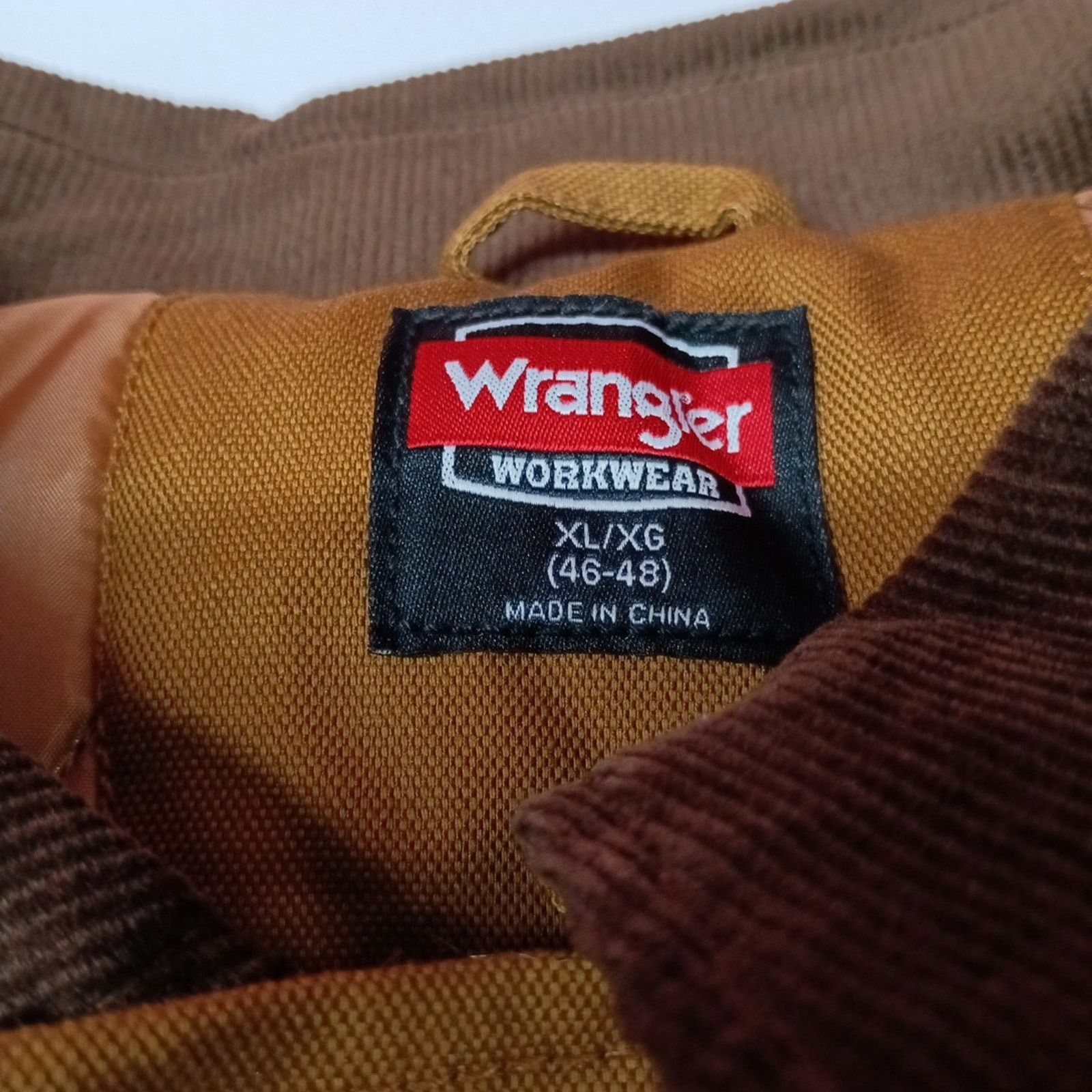 Wrangler Wrangler Jacket Duck Quilted Lined Brown Men's XL Canvas Size US XL / EU 56 / 4 - 4 Thumbnail