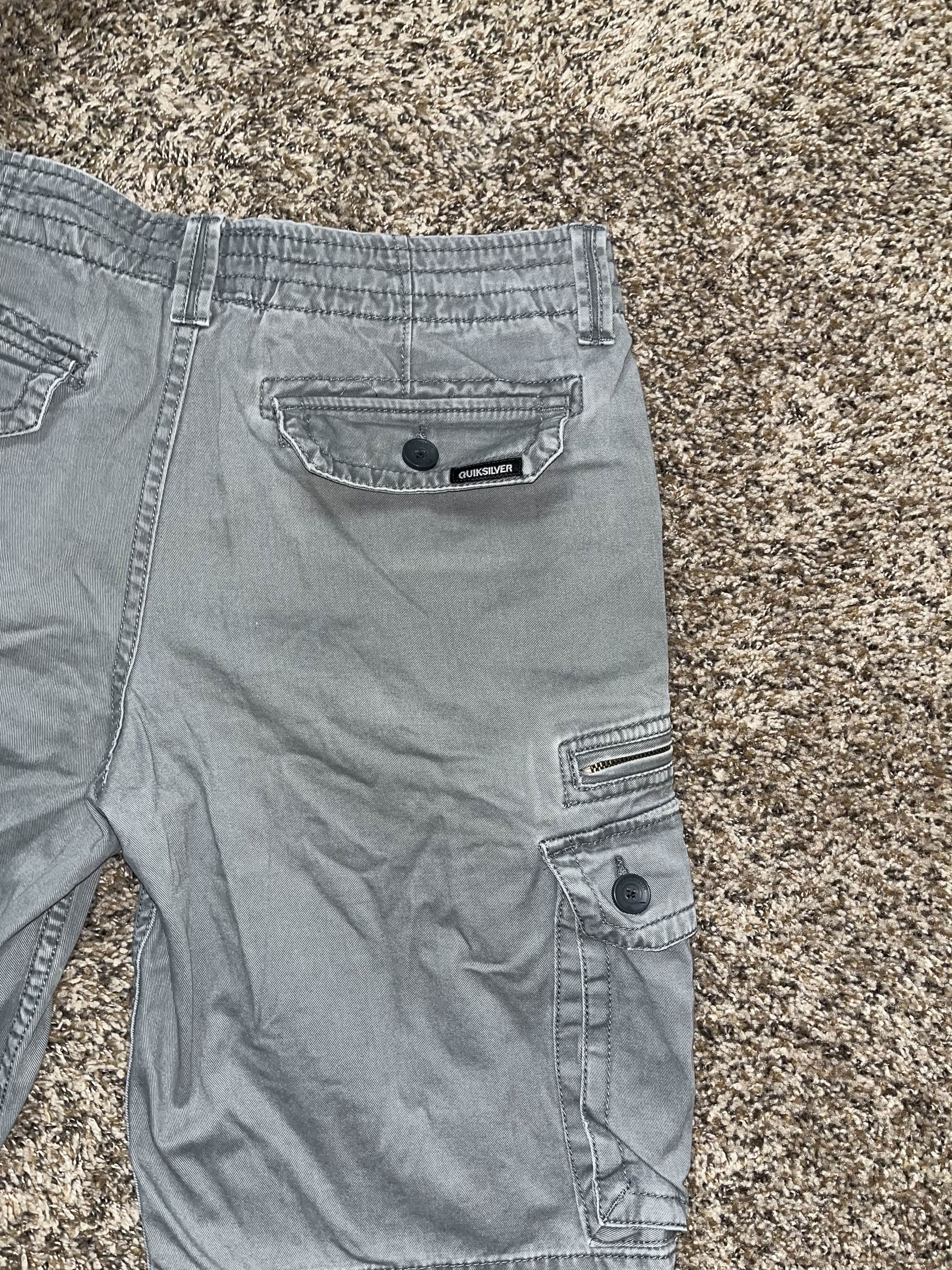 Quiksilver Y2K Quiksilver Baggy Gray Cargo Shorts Size US 32 / EU 48 - 6 Thumbnail