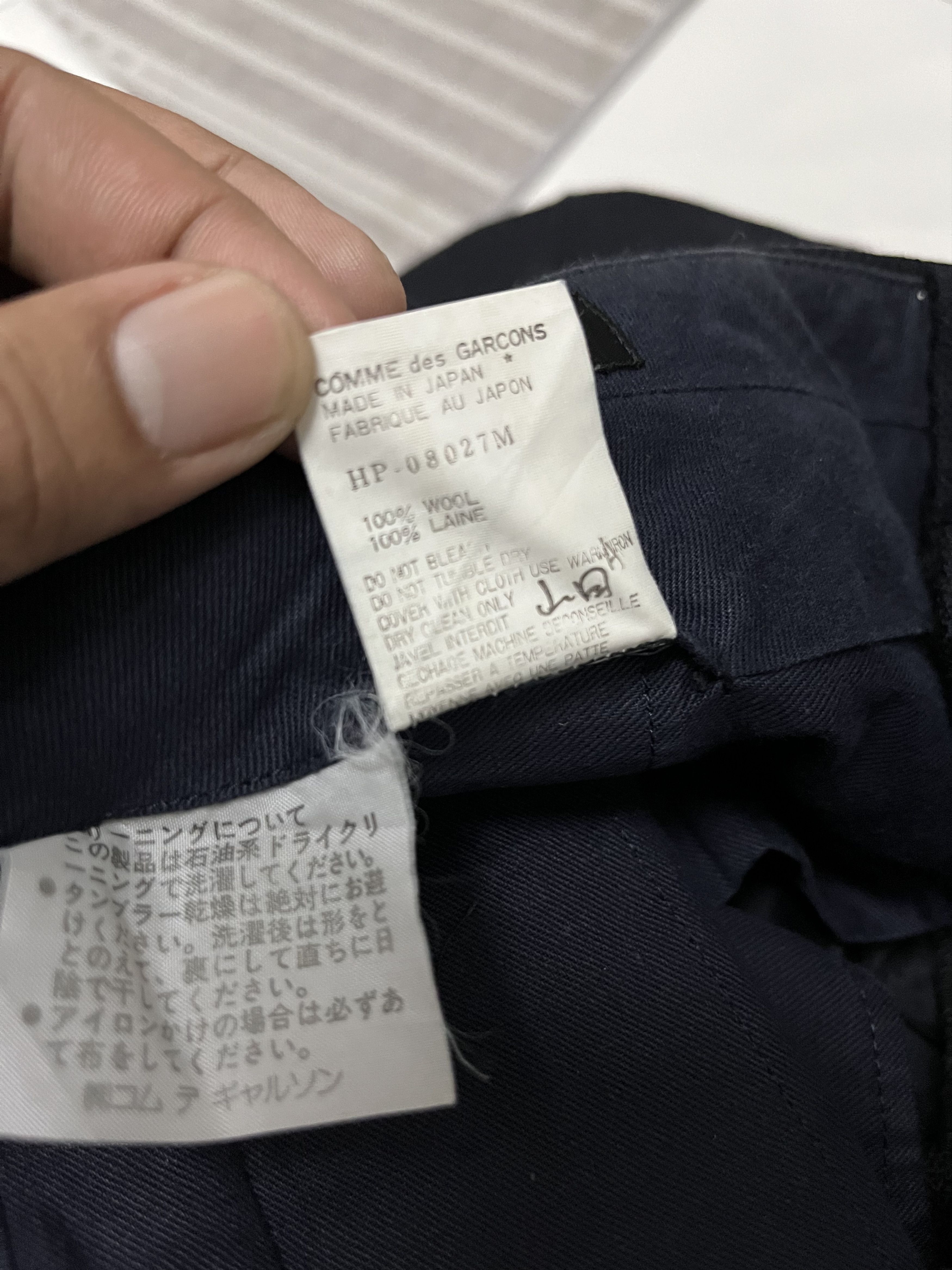 Comme des Garcons × Comme des Garcons Homme Plus × Vintage AW91 Comme Des Garcons Gabardine Wool Pants Size US 30 / EU 46 - 15 Thumbnail