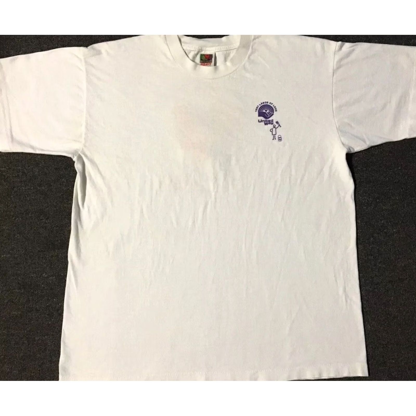 Vintage VINTAGE Labor Of Love Faded Heart Shirt L Men T-Shirt White 90s 80s Beach Grunge Sun Palm Trees Friends Single Stitch Size US L / EU 52-54 / 3 - 2 Thumbnail