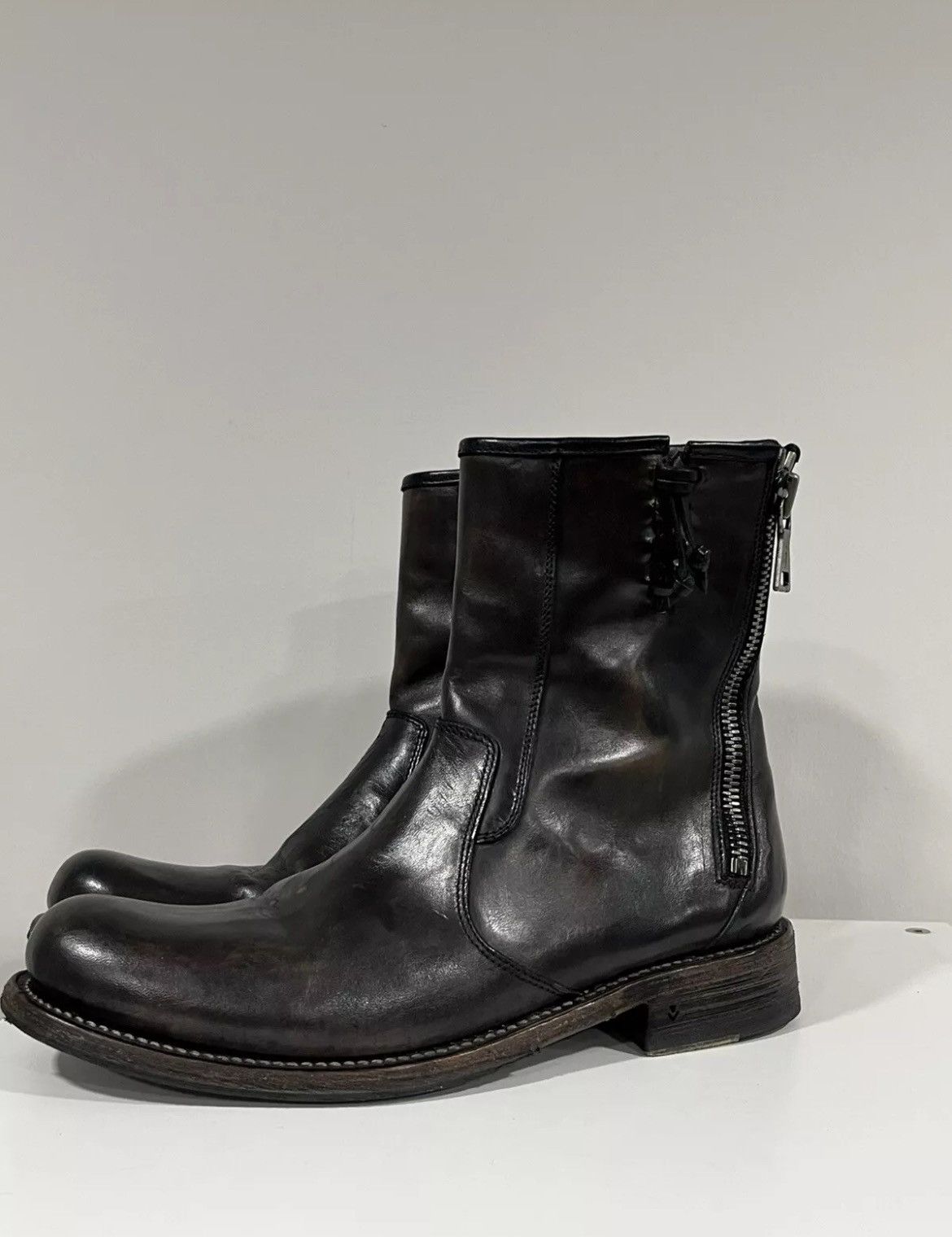 John Varvatos Engineer double back zip boot. 8 Size US 8 / EU 41 - 13 Thumbnail