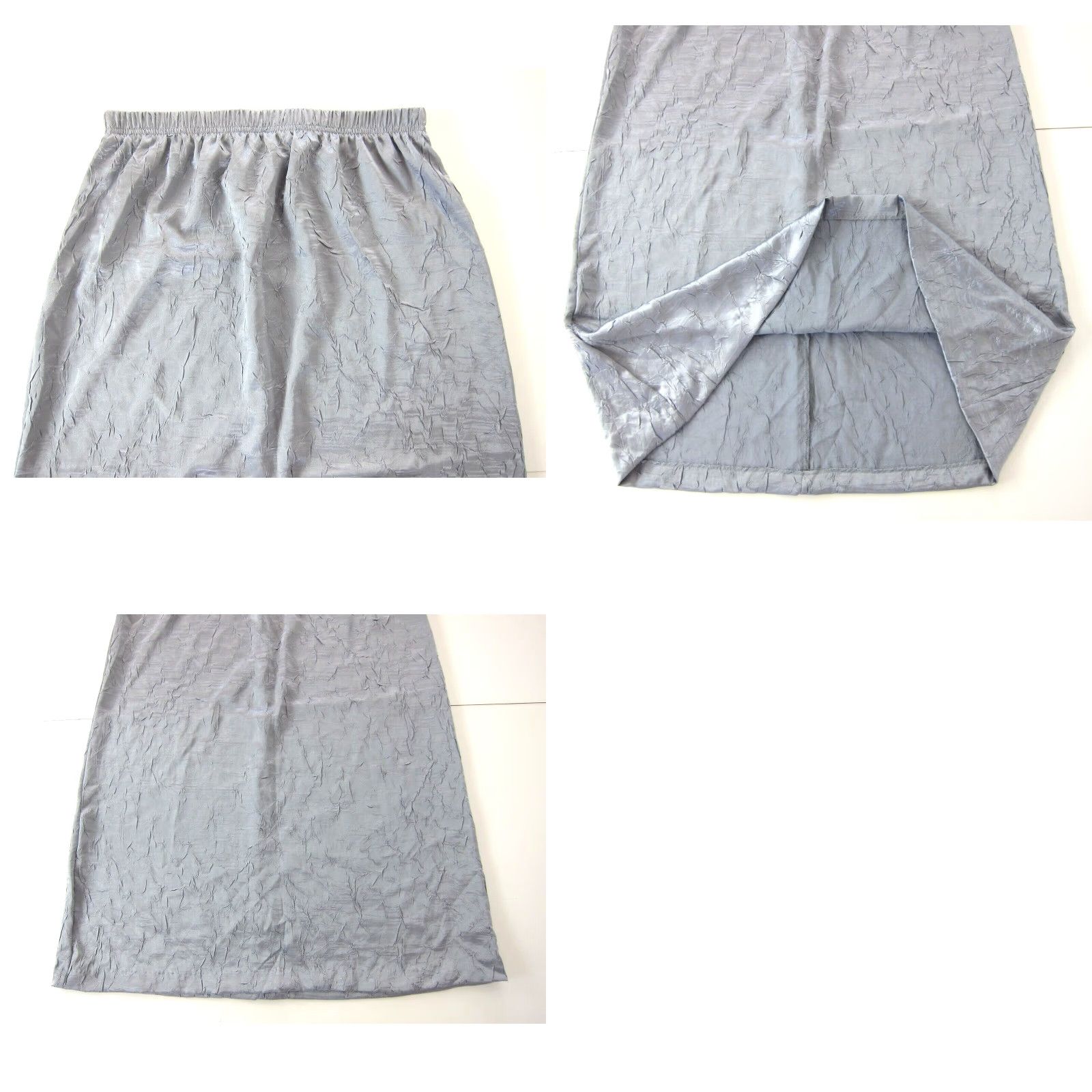 Jantzen VINTAGE NWT Jantzen Silver Grey Crinkle Long Maxi Skirt Pull On M-L Skirt Women Maxi Silver Grey NWT Vintage Jantzen Skirt Pull On Long Maxi Size 32" / US 10 / IT 46 - 8 Thumbnail