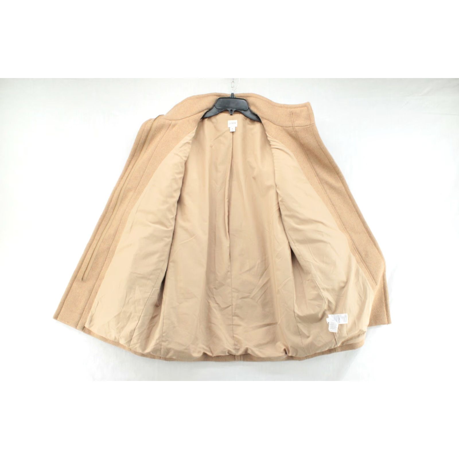 J.Crew J. Crew City Coat Women Sz 6 Beige Tan Full Zip Pockets Lining Wool Blend Preppy Coat Size M / US 6-8 / IT 42-44 - 4 Thumbnail