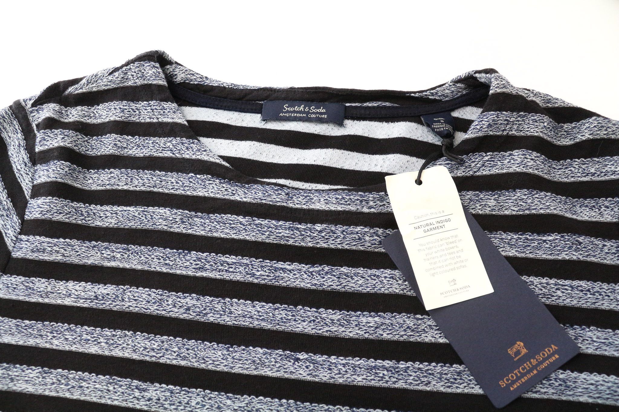Scotch & Soda AMS COUTURE S Blue Striped Cotton Sweatshirt 75181 Size US S / EU 44-46 / 1 - 3 Thumbnail
