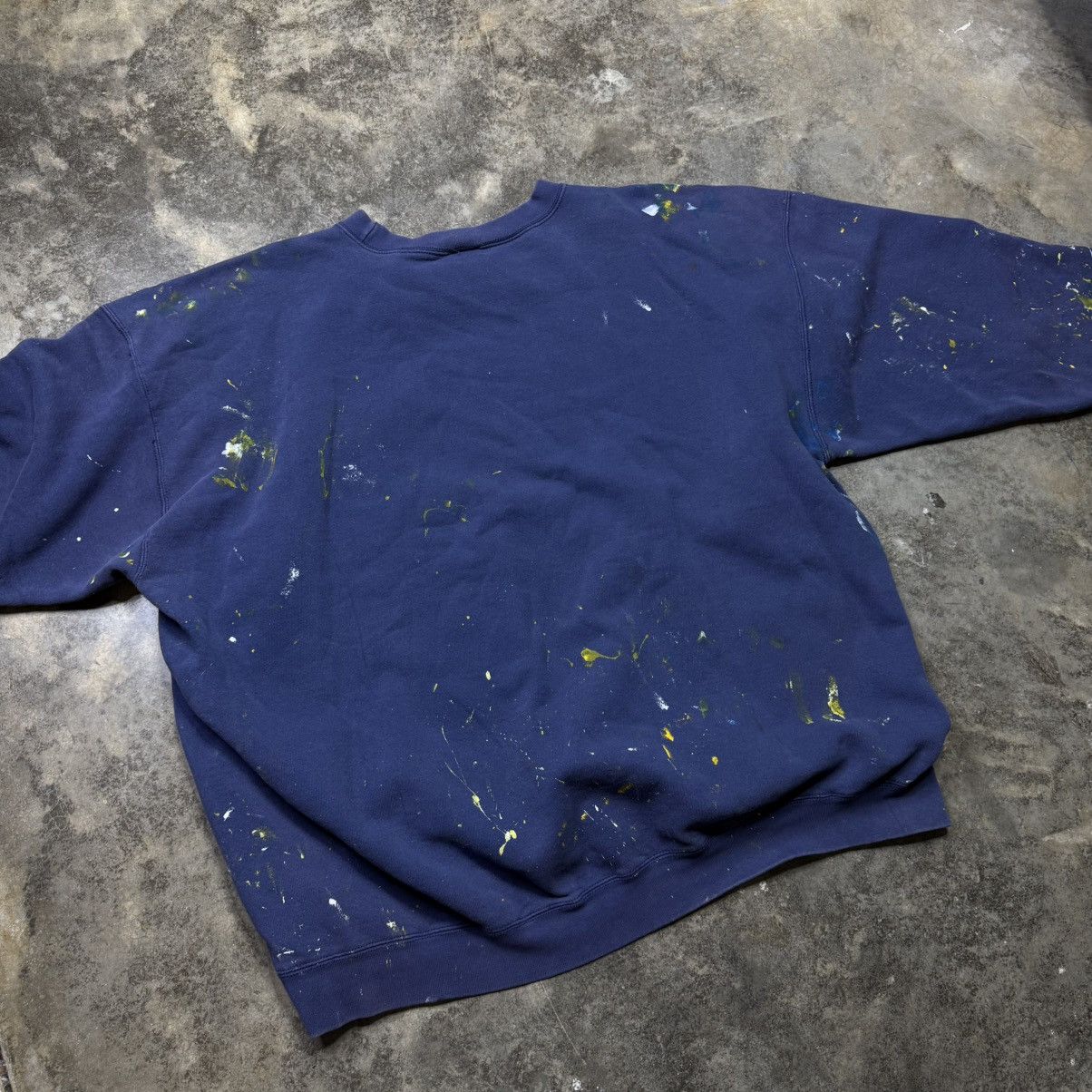 Nike vintage nike 90s painter baggy navy blue sweatshirt Size US XXL / EU 58 / 5 - 3 Thumbnail