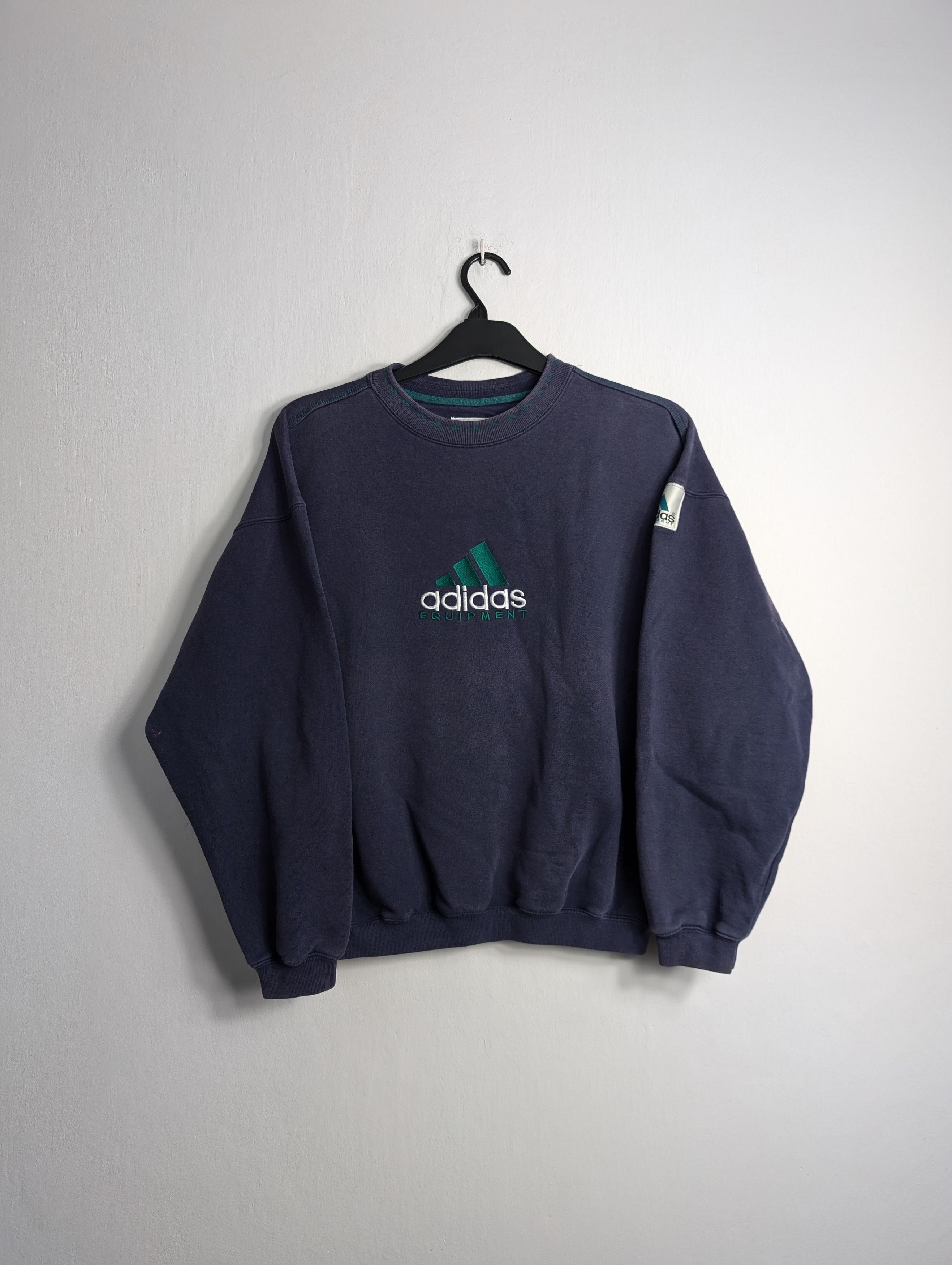 Adidas Vintage Adidas Equipment EQT Sweatshirt 90s Boxy Baggy Retro Size US S / EU 44-46 / 1 - 1 Thumbnail