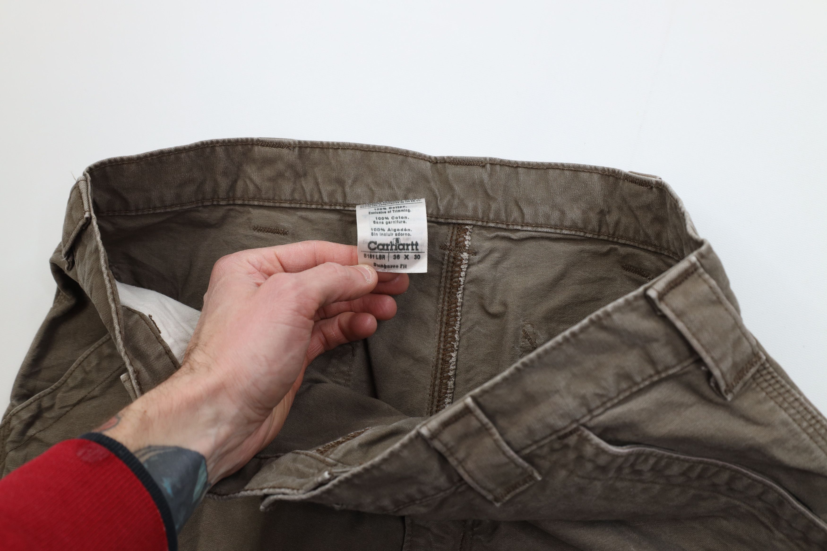 Carhartt Vintage Y2K Carhartt Wide Leg Dungaree Pants Light Brown Size US 36 / EU 52 - 10 Thumbnail