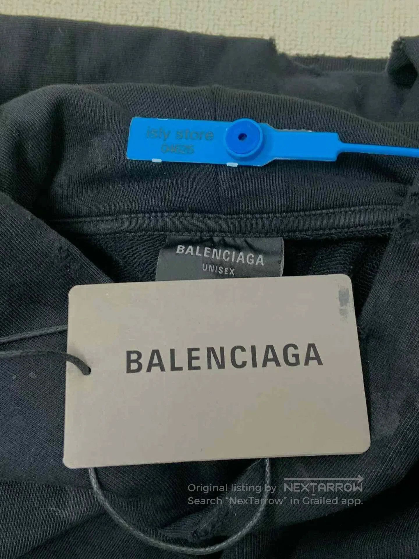 Balenciaga Balenciaga Letter Print Distressed Hooded Sweatshirt. Size US XS / EU 42 / 0 - 4 Thumbnail