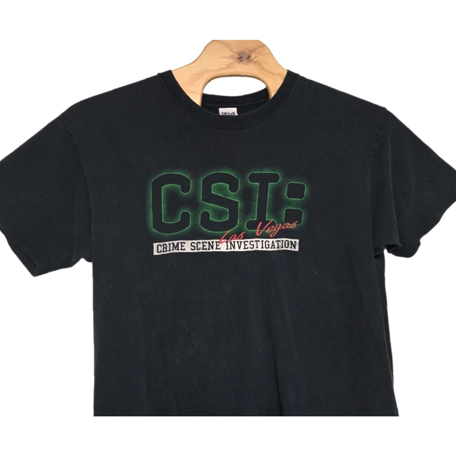 Vintage VINTAGE CSI Las Vegas T-Shirt XL Black Logo Short Sleeve Mens Retro 2000s TV Show Promo Size US XL / EU 56 / 4 - 2 Thumbnail