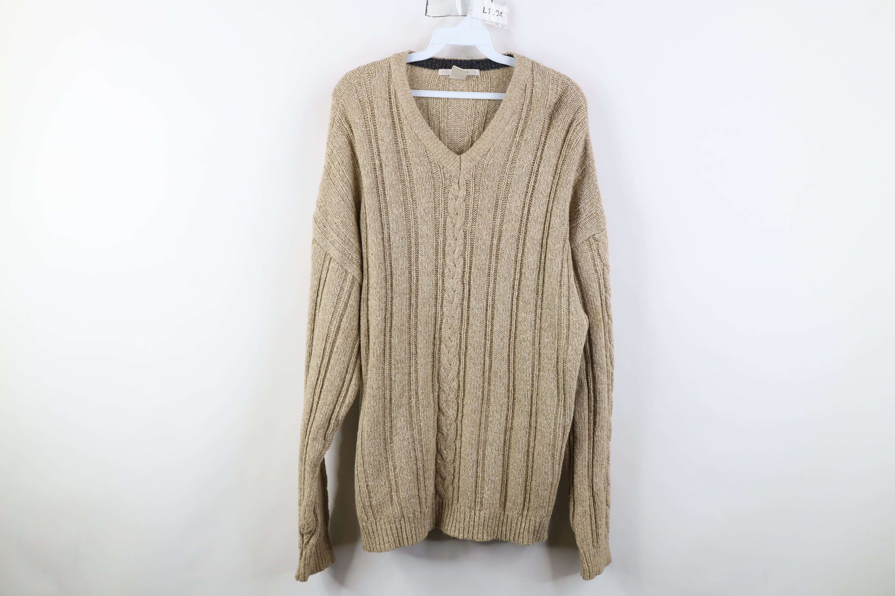 Vintage Vintage 90s Streetwear Chunky Ribbed Cable Knit Sweater Size US L / EU 52-54 / 3 - 1 Thumbnail