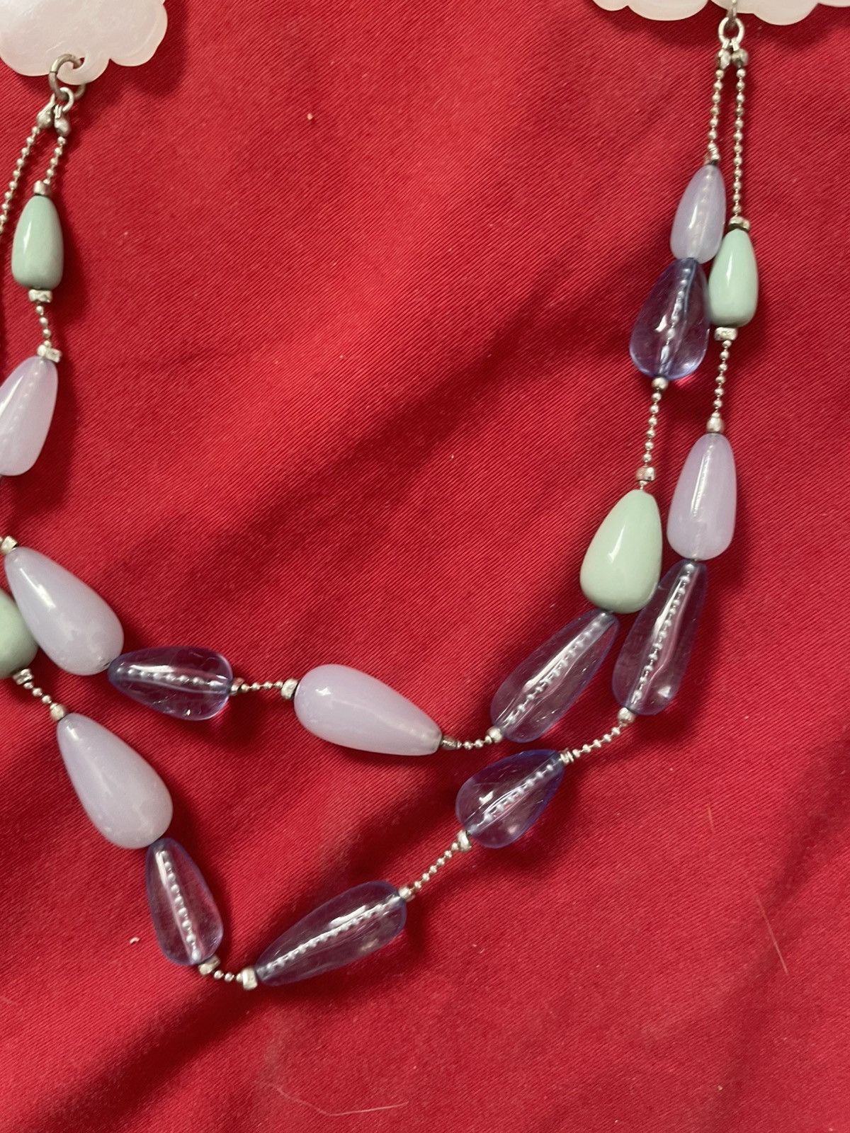 Ne-Net Ne-Net Ceramic & Acrylic Cloud Raindrop Necklace Size ONE SIZE - 3 Thumbnail