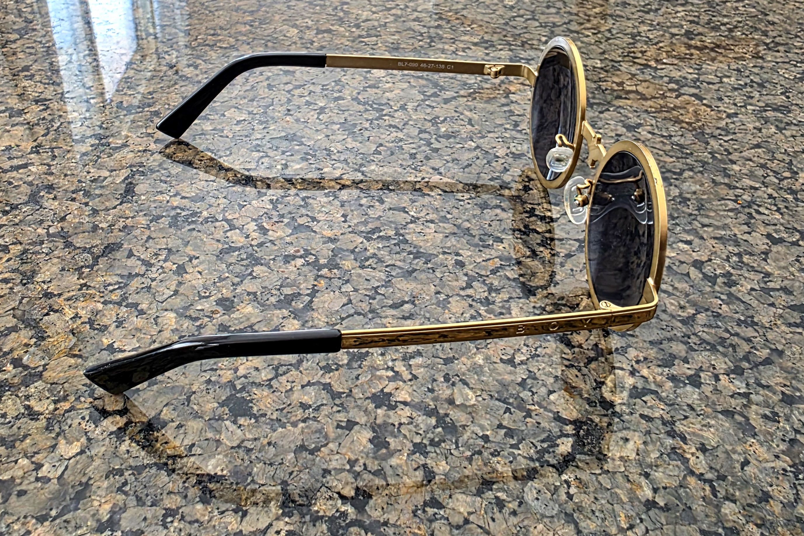 Boy London BOY London Gold Eagle Cyberpunk Lennon Round Sunglasses 80s Size ONE SIZE - 7 Thumbnail