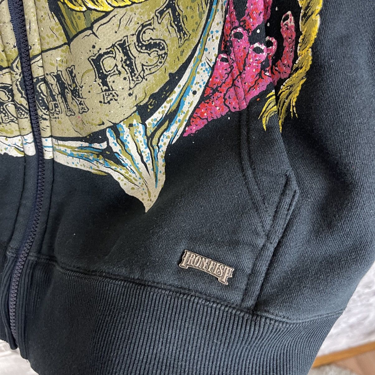 Iron Fist 🟤 Crazy Iron Fist Zip up Hoodie Japanese style y2k Ed hardy🟤 Size US XL / EU 56 / 4 - 3 Thumbnail