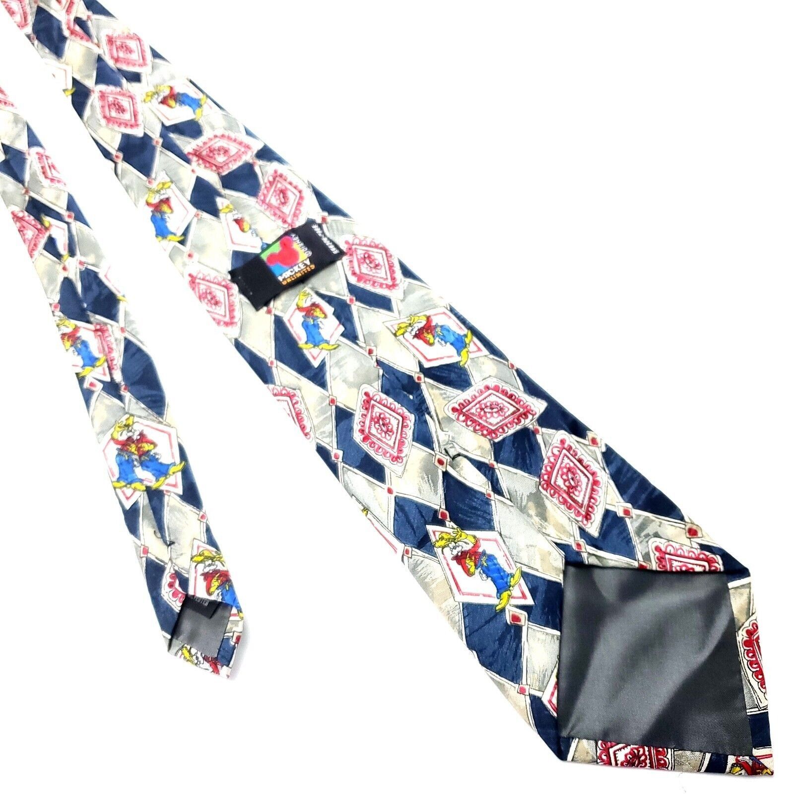 Mickey Unlimited Mickey Unlimited Multi Colored Goofy Polyester Tie Woven Geo Size ONE SIZE - 4 Thumbnail