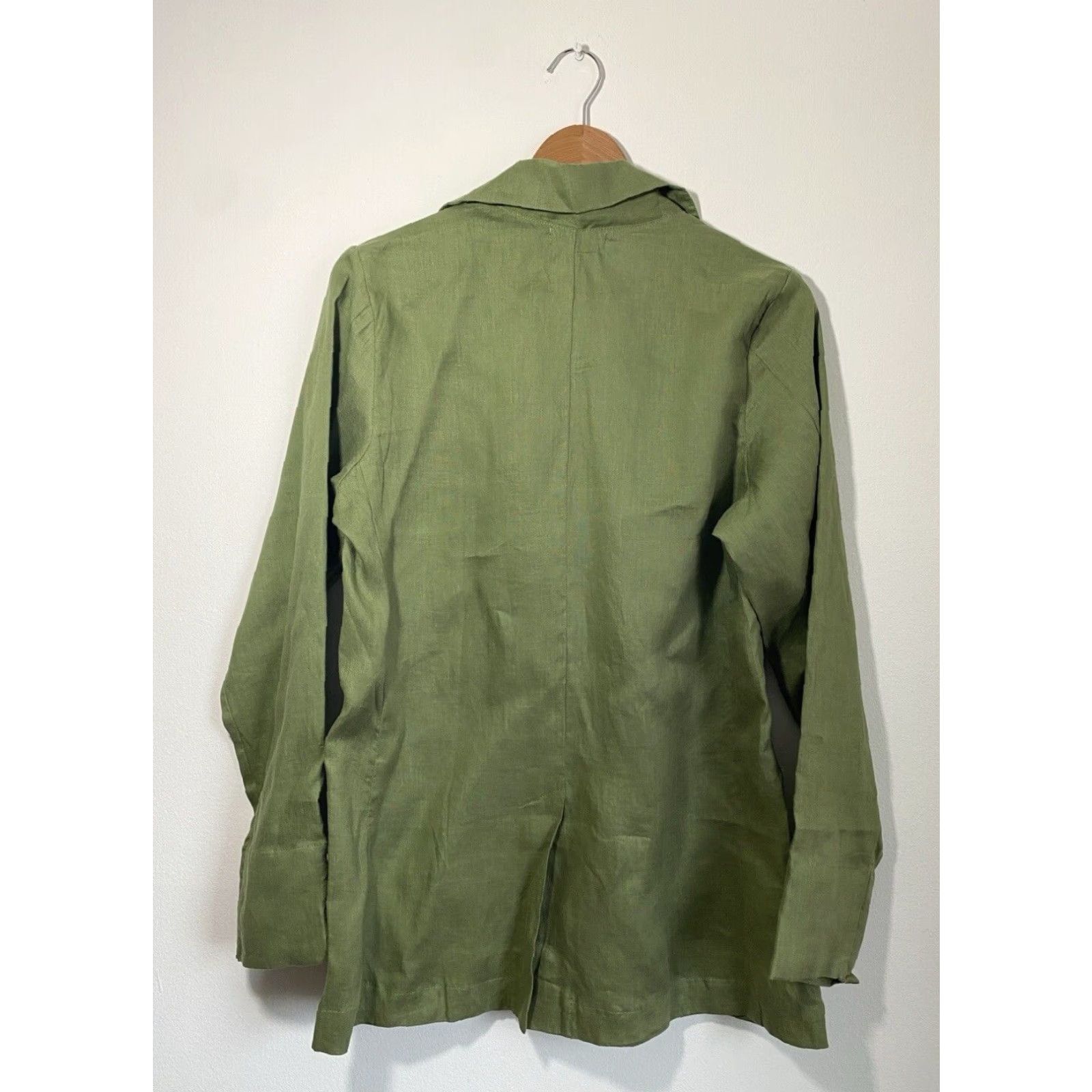 Vintage NWT AURA The Label Linen Blazer Blazer Women Green L Boho Linen Blazer Sz L Casual Pockets 100% Linen Size L / US 10 / IT 46 - 3 Thumbnail