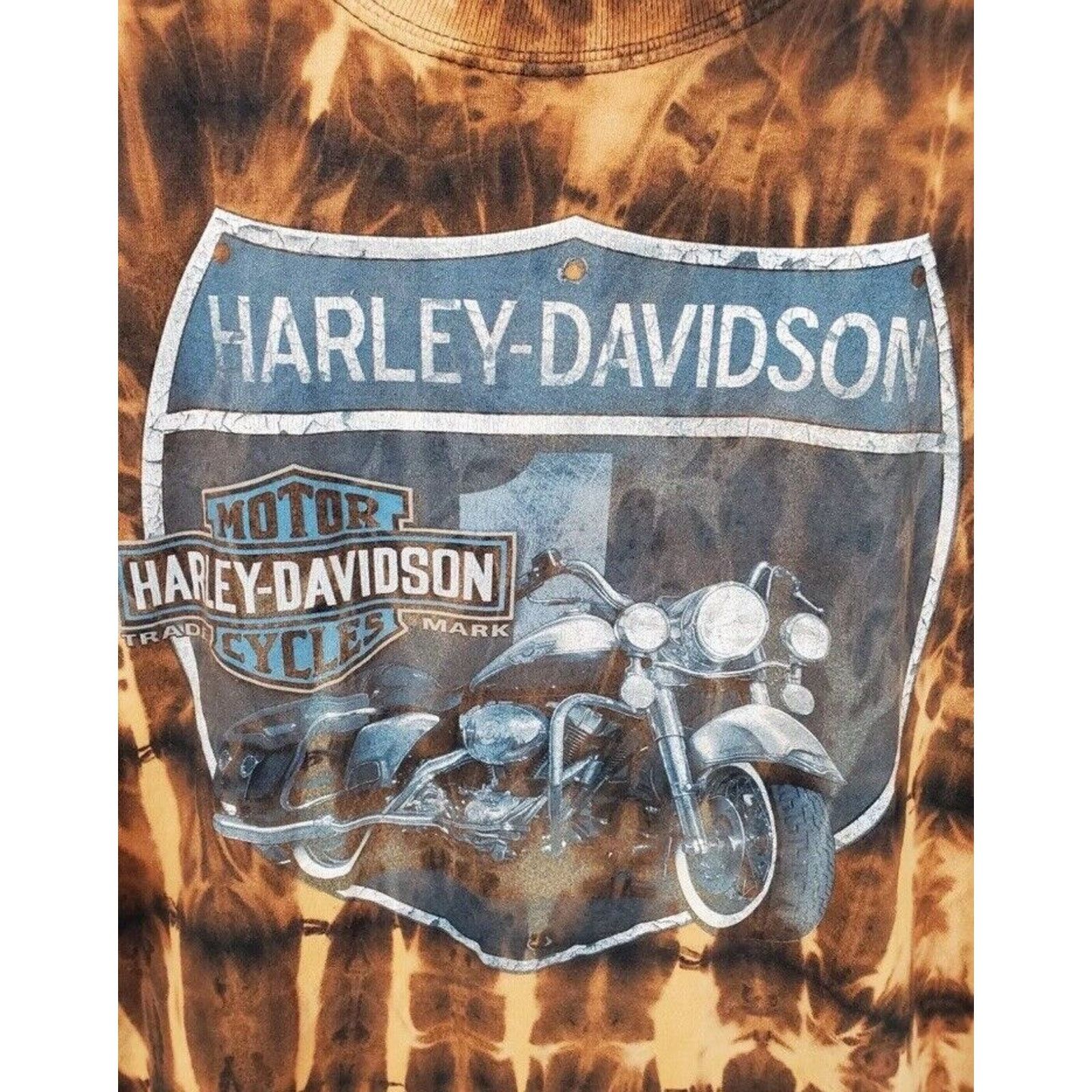 Harley Davidson Vintage Harley Davidson Shirt L Tall Low Biker Core Tye Dye Size US L / EU 52-54 / 3 - 4 Thumbnail