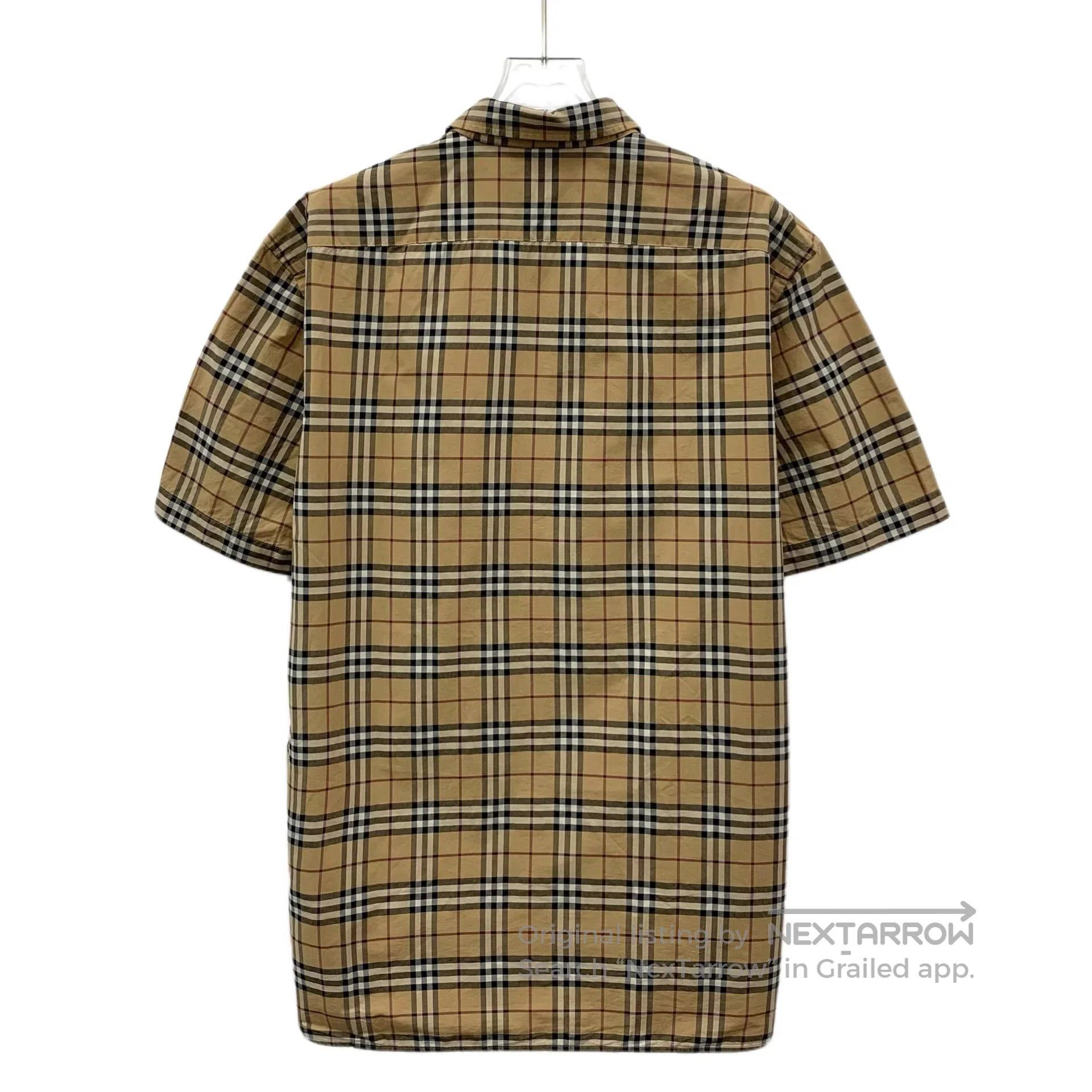 Burberry Burberry Brown Classic Plaid Design Cotton Lapel Single-Br Size US L / EU 52-54 / 3 - 2 Thumbnail