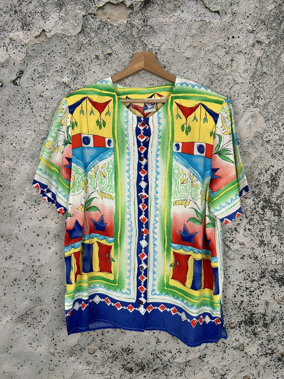 Vintage Vintage Avant Garde Alternative Shirt Hawaiian Grunge Punk Size US L / EU 52-54 / 3 - 1 Thumbnail