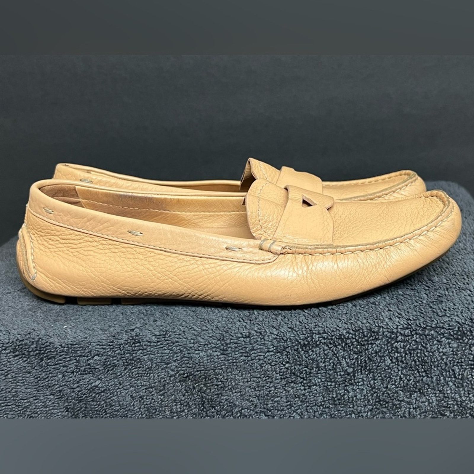 Prada Prada Women's Brown Leather Driving Shoe Loafers EUC, $695 Size US 6.5 / IT 36.5 - 7 Thumbnail